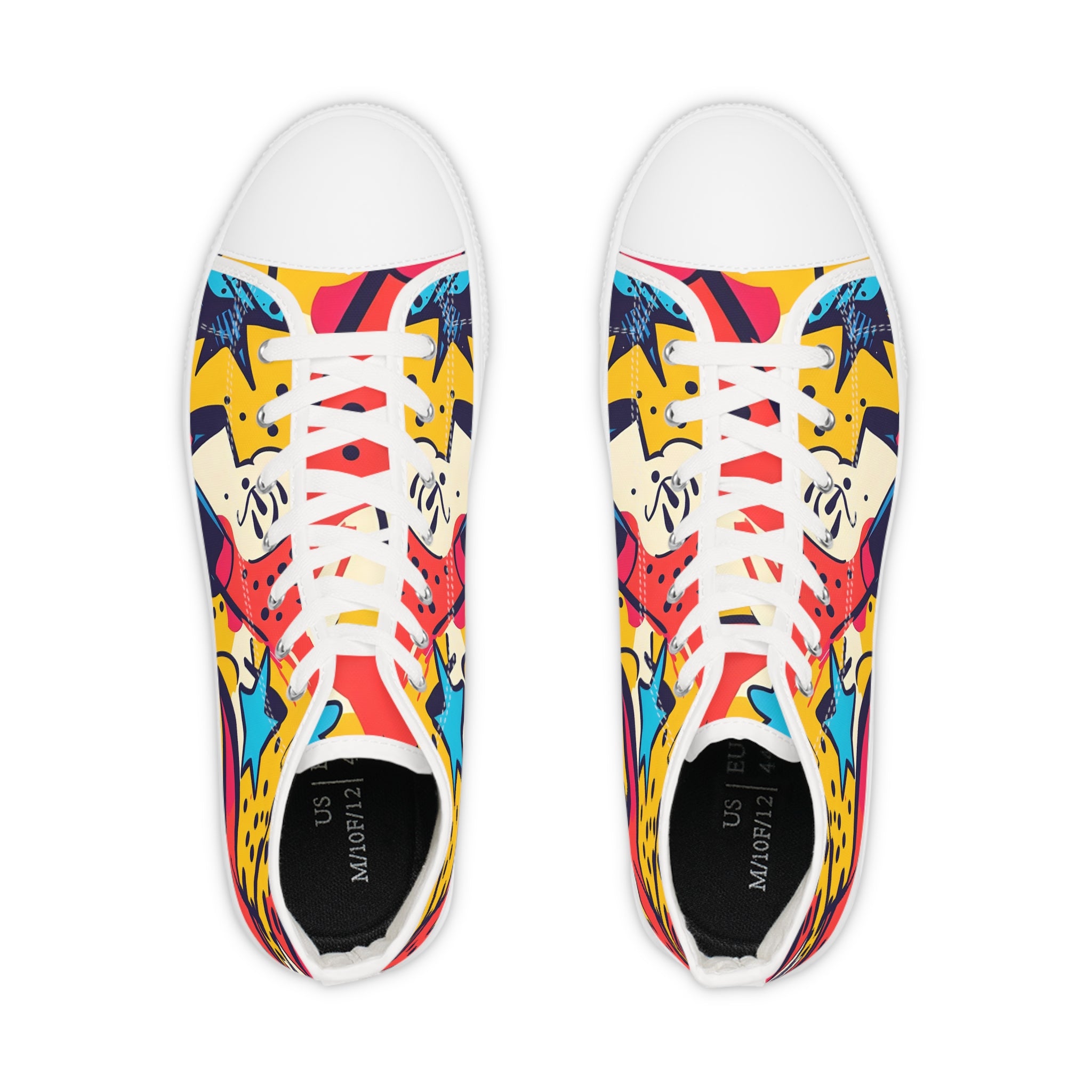 Comic x Pop Art Men's High Top Sneakers, Artsulli - Art is Long, Life is Short, Shoes, , , , , , , 