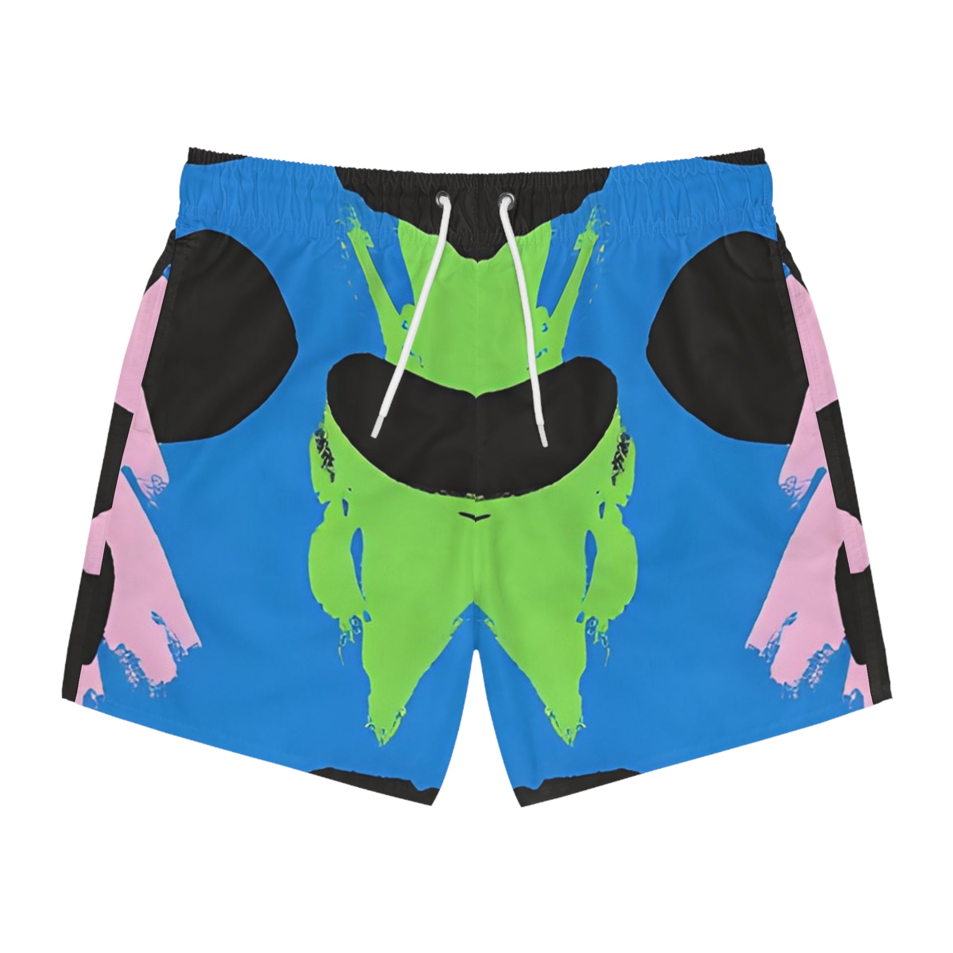 90s Neon Swim Trunks (AOP), Artsulli - Art is Long, Life is Short, All Over Prints, Size, XS, Color, Seam thread color automatically matched to design, , , 18120816243349056321