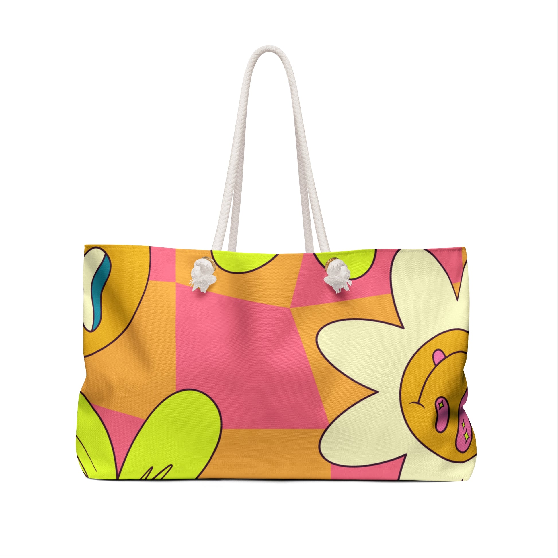 Trippy Sour Face Rave Weekender Bag, Artsulli - Art is Long, Life is Short, Bags, , , , , , , 