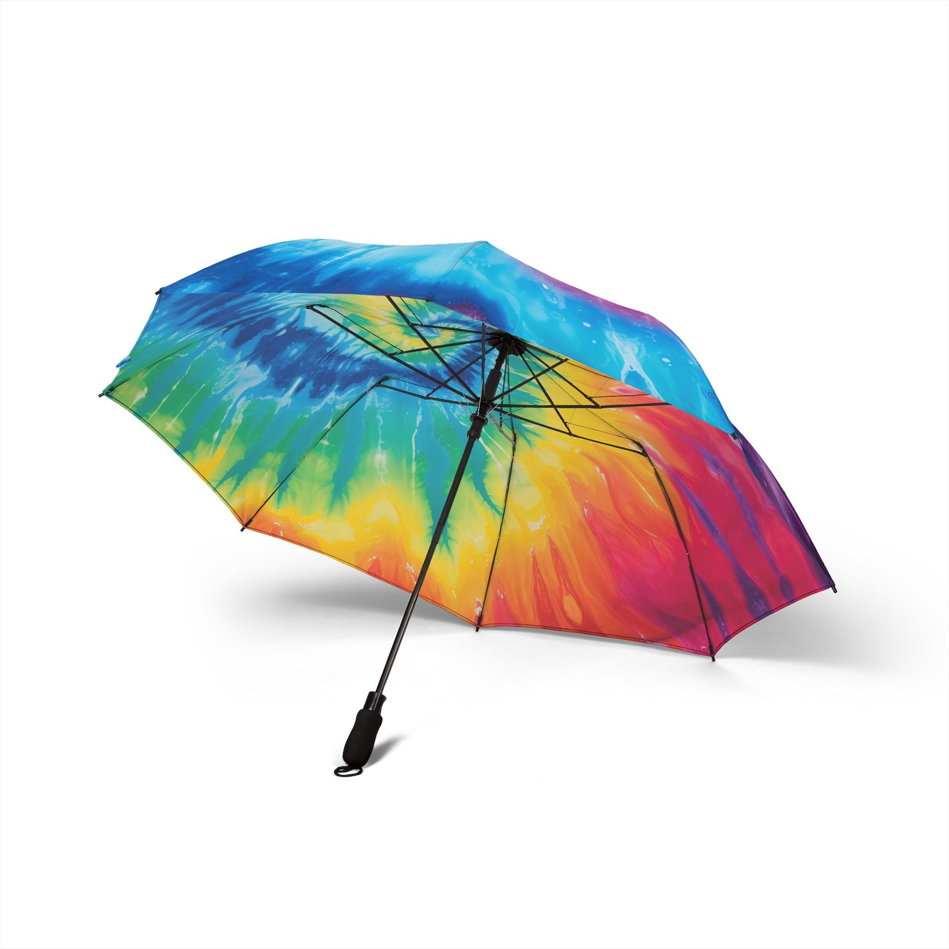 Tie Dye Semi-Automatic Foldable Umbrella, Artsulli - Art is Long, Life is Short, Accessories, , , , , , , 