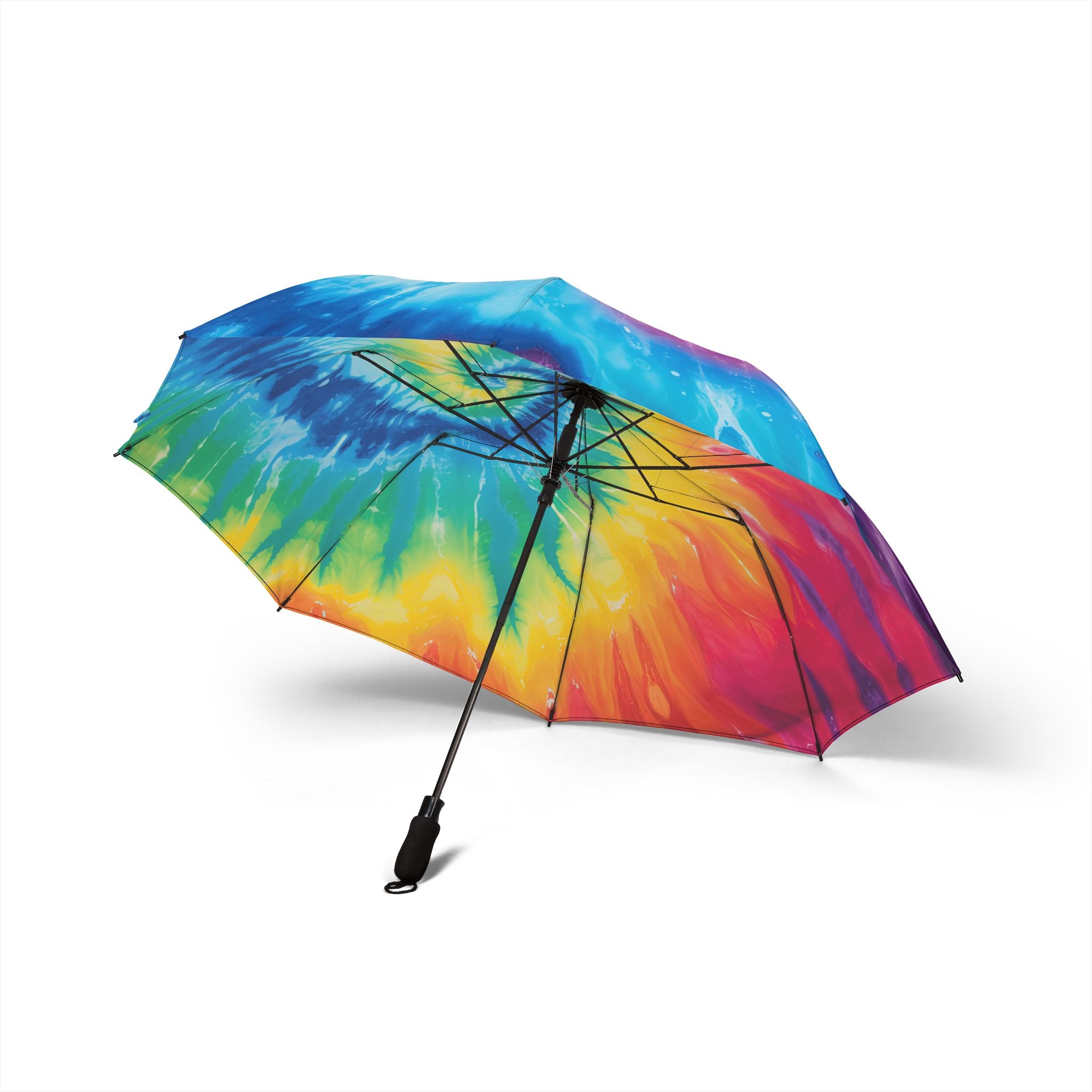 Tie Dye Semi-Automatic Foldable Umbrella, Artsulli - Art is Long, Life is Short, Accessories, , , , , , , 