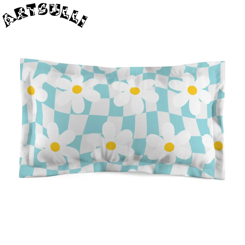 JAKKOUTTHEBXX Trippy Check Garden Microfiber Pillow Sham