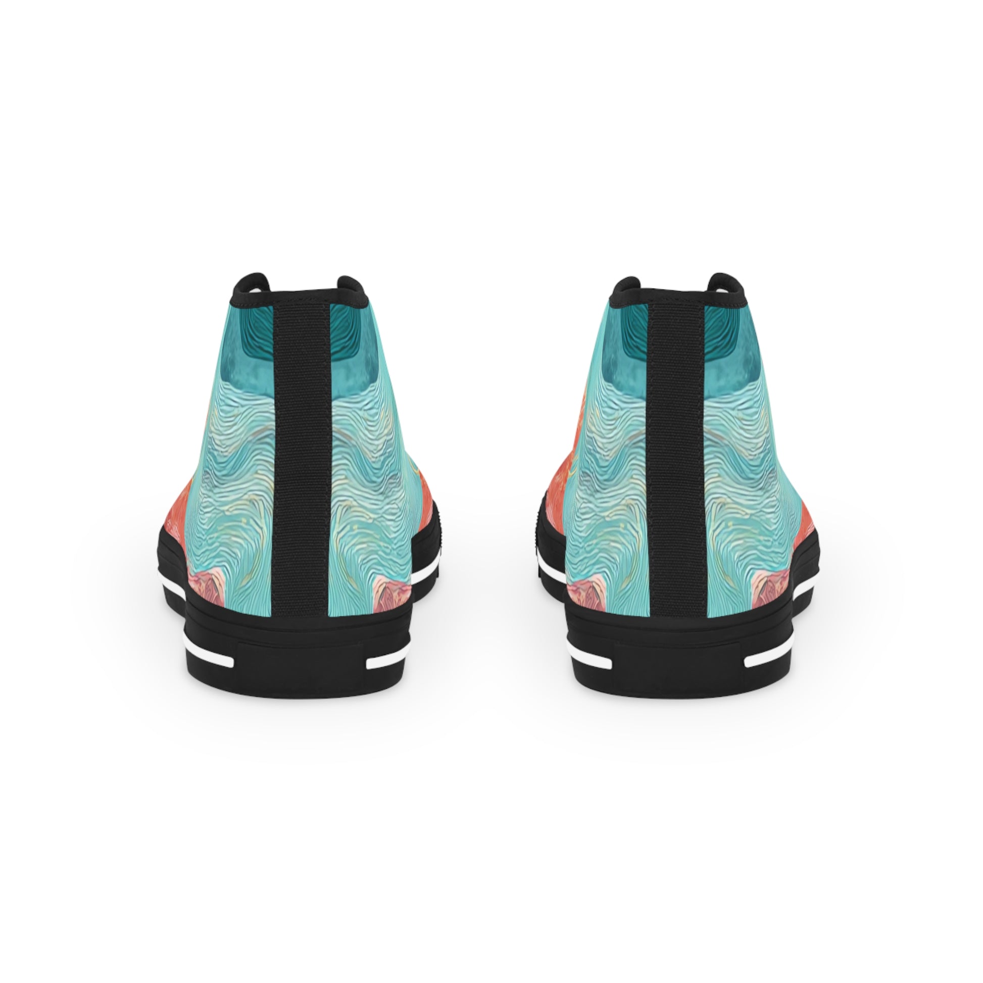 Liquid Marble Spill Men's High Top Sneakers, Artsulli - Art is Long, Life is Short, Shoes, , , , , , , 