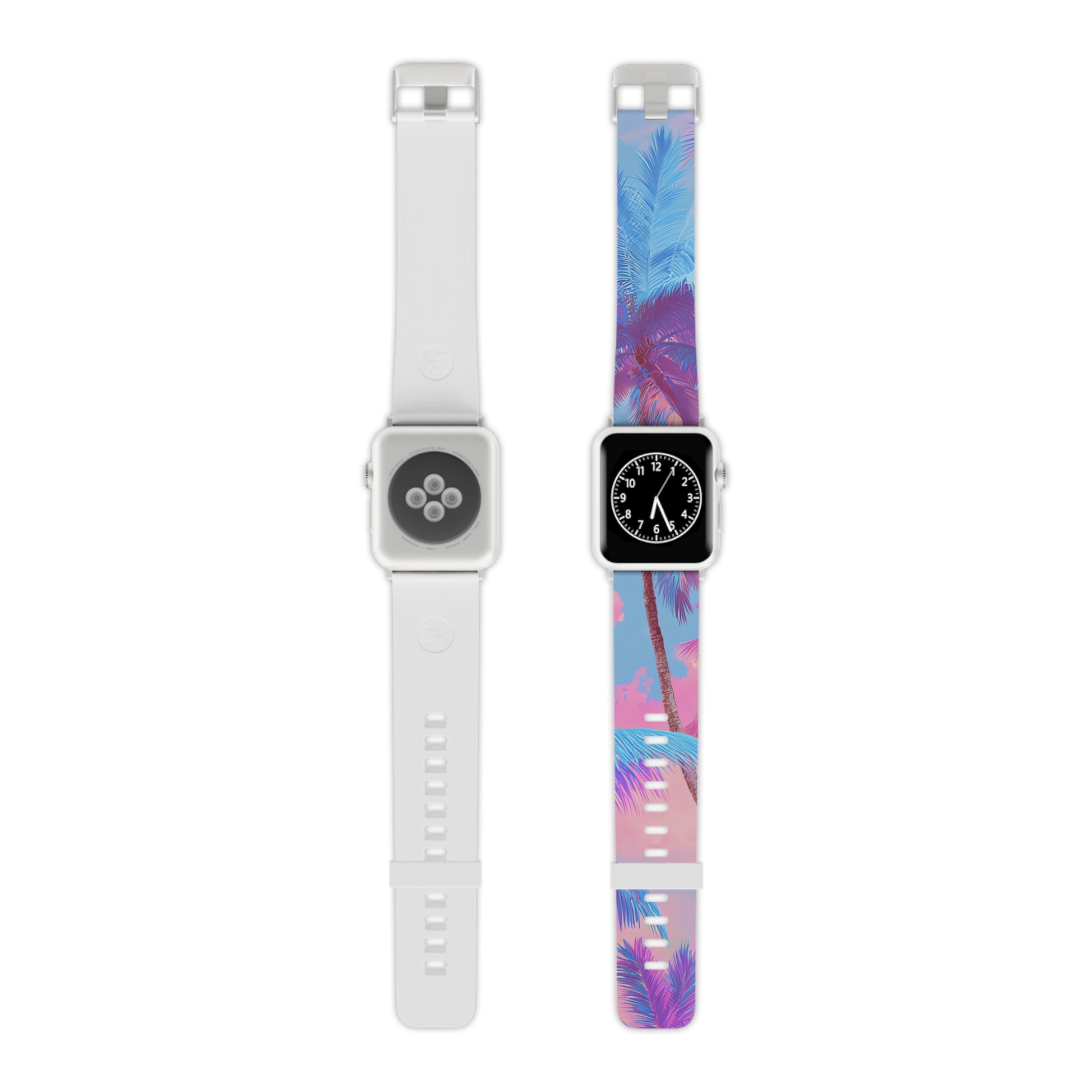 Ethereal Pastel Palms Watch Band for Apple Watch, Artsulli - Art is Long, Life is Short, Accessories, Size, 8'' × 0.75'' / 42 - 44 mm, Color, Silver, , , 25449698342678565048