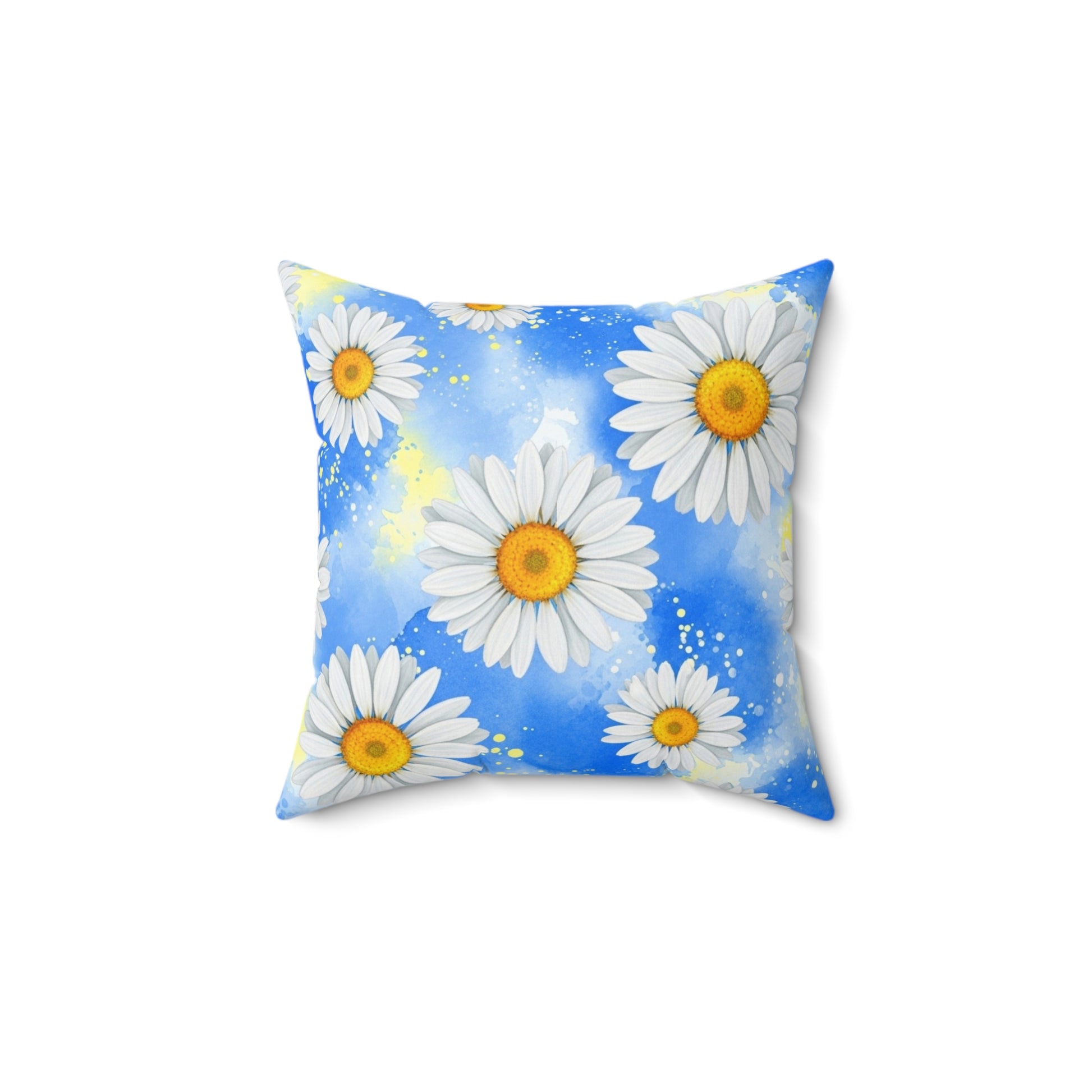 Daisies Spun Polyester Square Pillow, Artsulli - Art is Long, Life is Short, Home Decor, Size, 14" × 14", , , , , 26364962765443628410