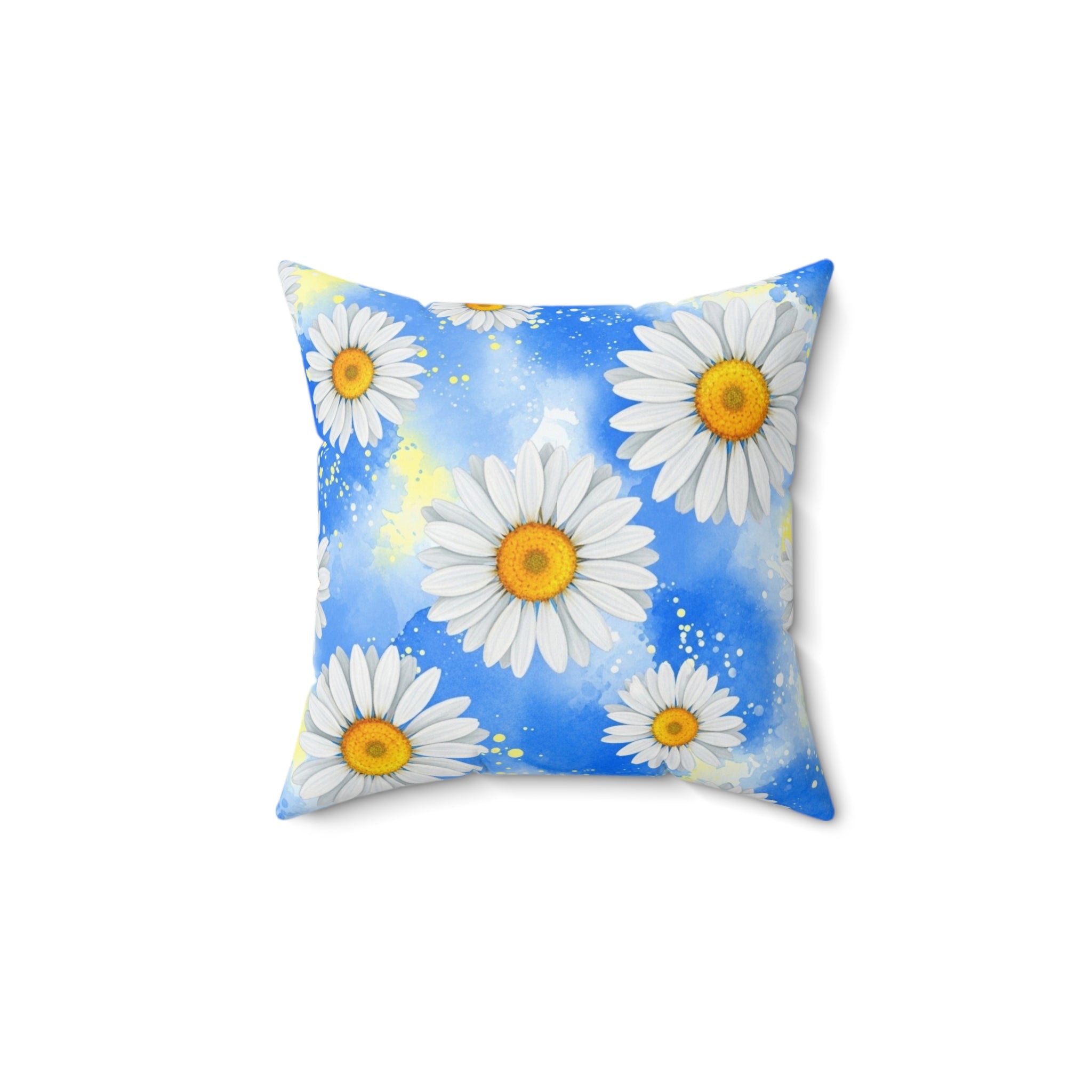 Daisies Spun Polyester Square Pillow, Artsulli - Art is Long, Life is Short, Home Decor, Size, 14" × 14", , , , , 26364962765443628410