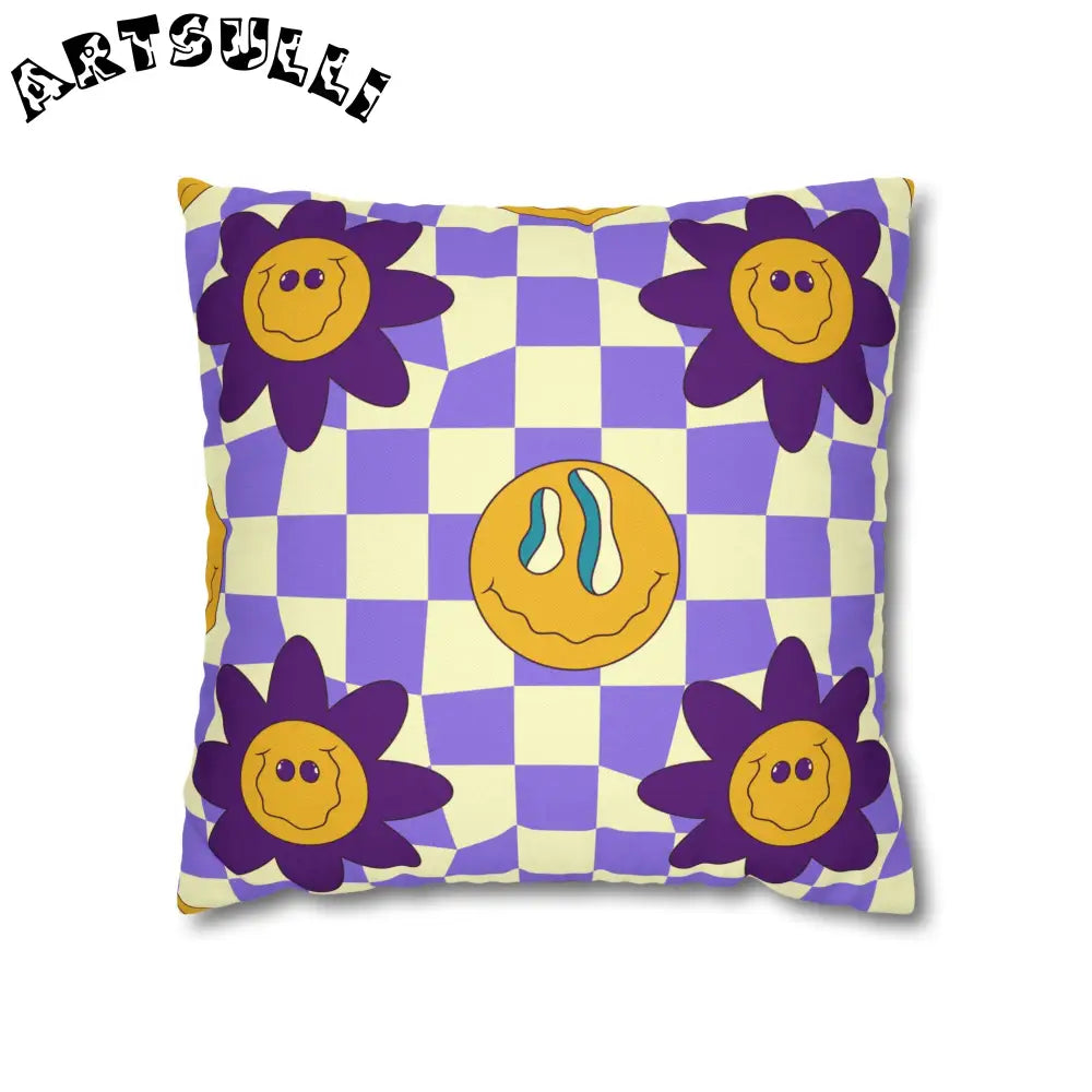 JAKKOUTTHEBXX Trippy Flower Power Motifs Spun Polyester Square