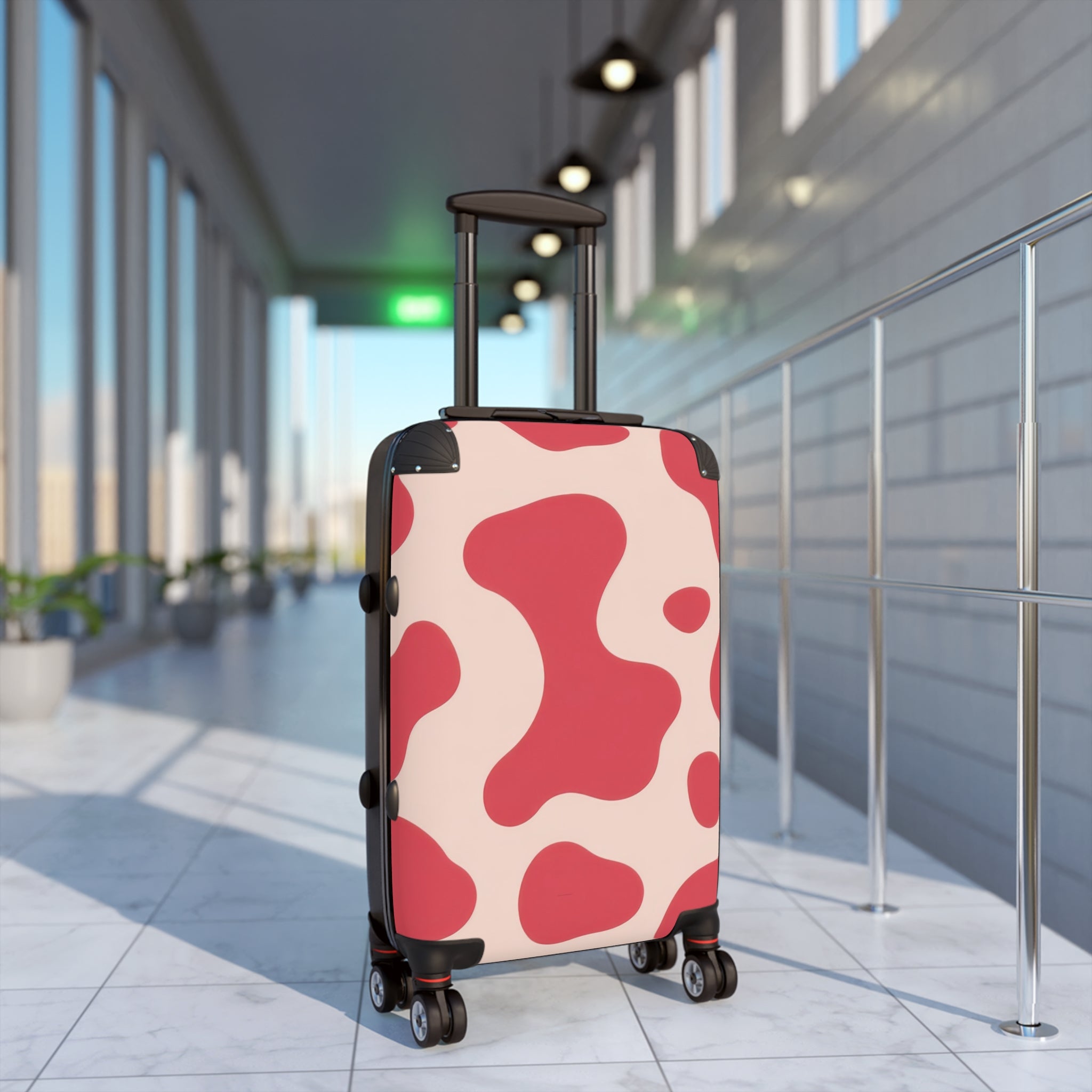 Red Jungle Cow Suitcase, Artsulli - Art is Long, Life is Short, Bags, , , , , , , 
