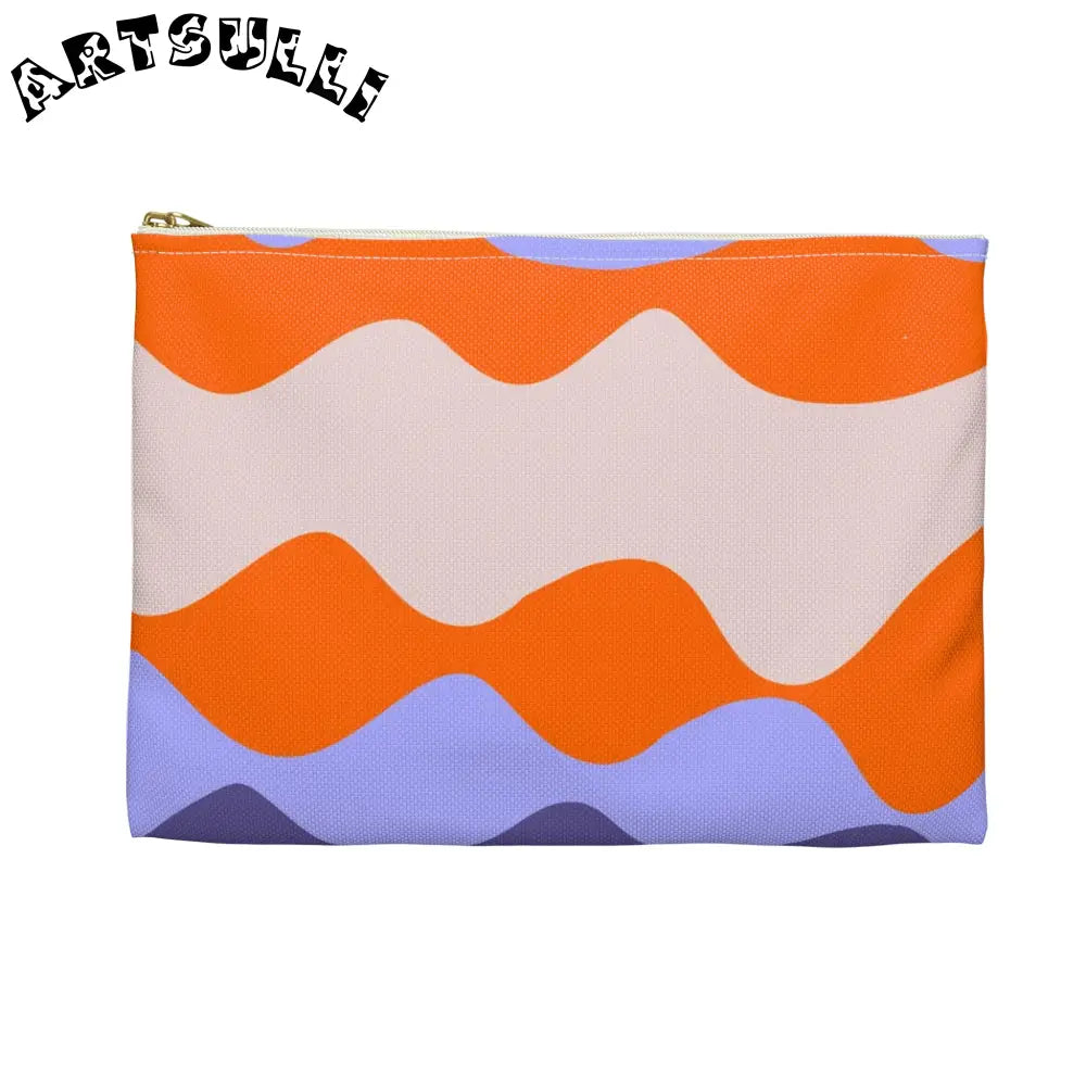 JAKKOUTTHEBXX Waves Red and Blue Accessory Pouch JAKKOUTTHEBXX