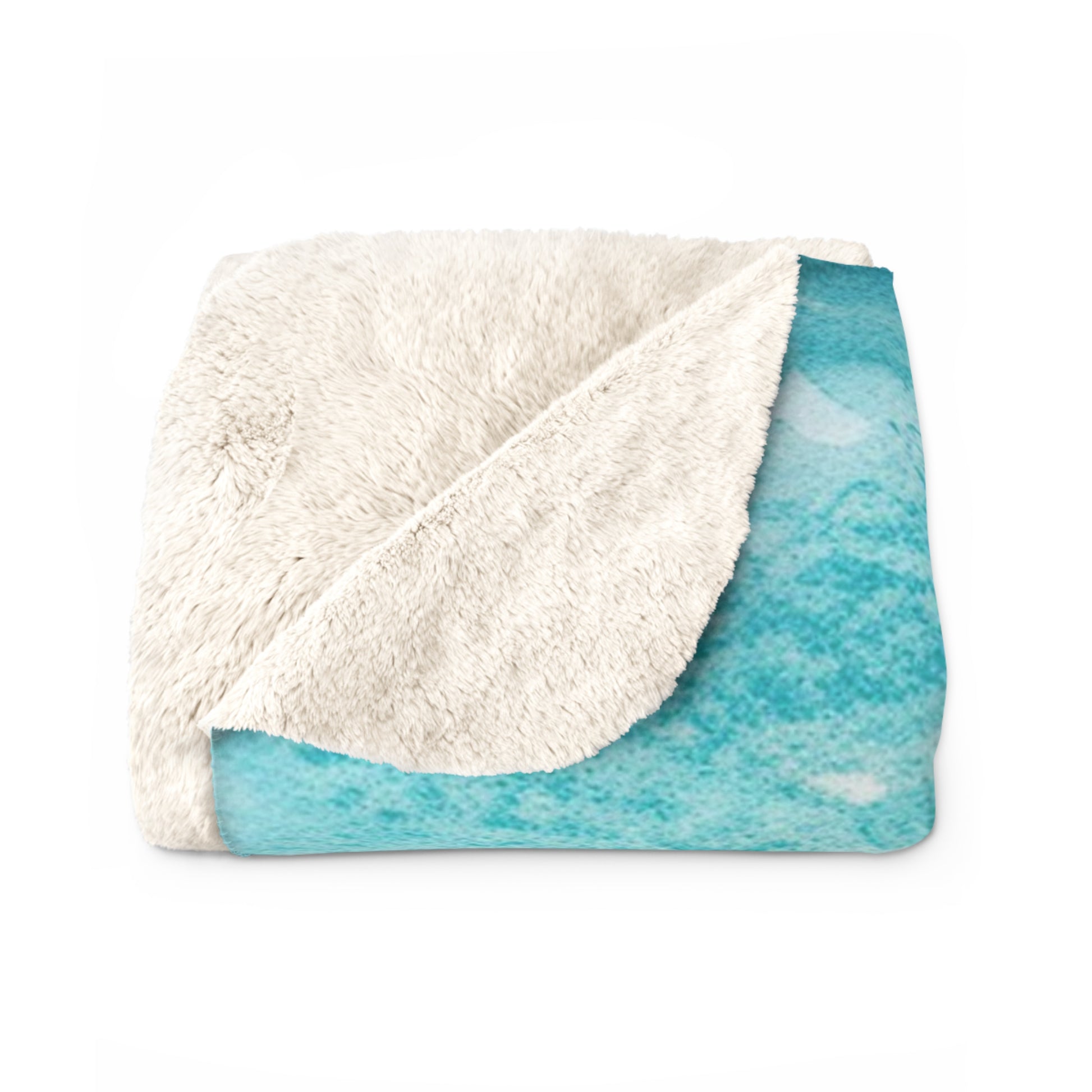 Seashore II Sherpa Fleece Blanket, Artsulli - Art is Long, Life is Short, Home Decor, , , , , , , 