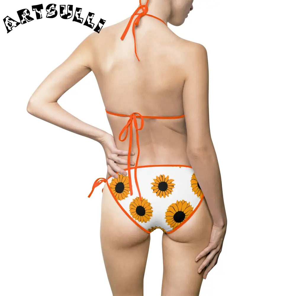 JAKKOUTTHEBXX Sunflowers Women’s Bikini Swimsuit (AOP) JAKKOUTTHEBXX
