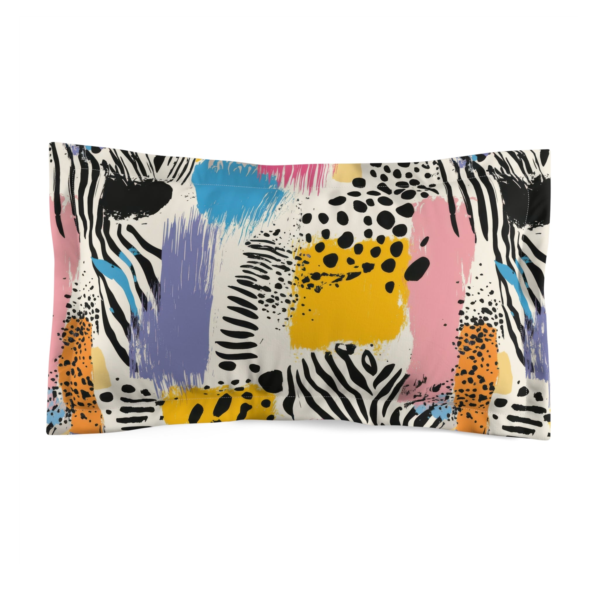 Rae Zebra Rhapsody II Microfiber Pillow Sham, Artsulli - Art is Long, Life is Short, Home Decor, Size, King, , , , , 98508865298357