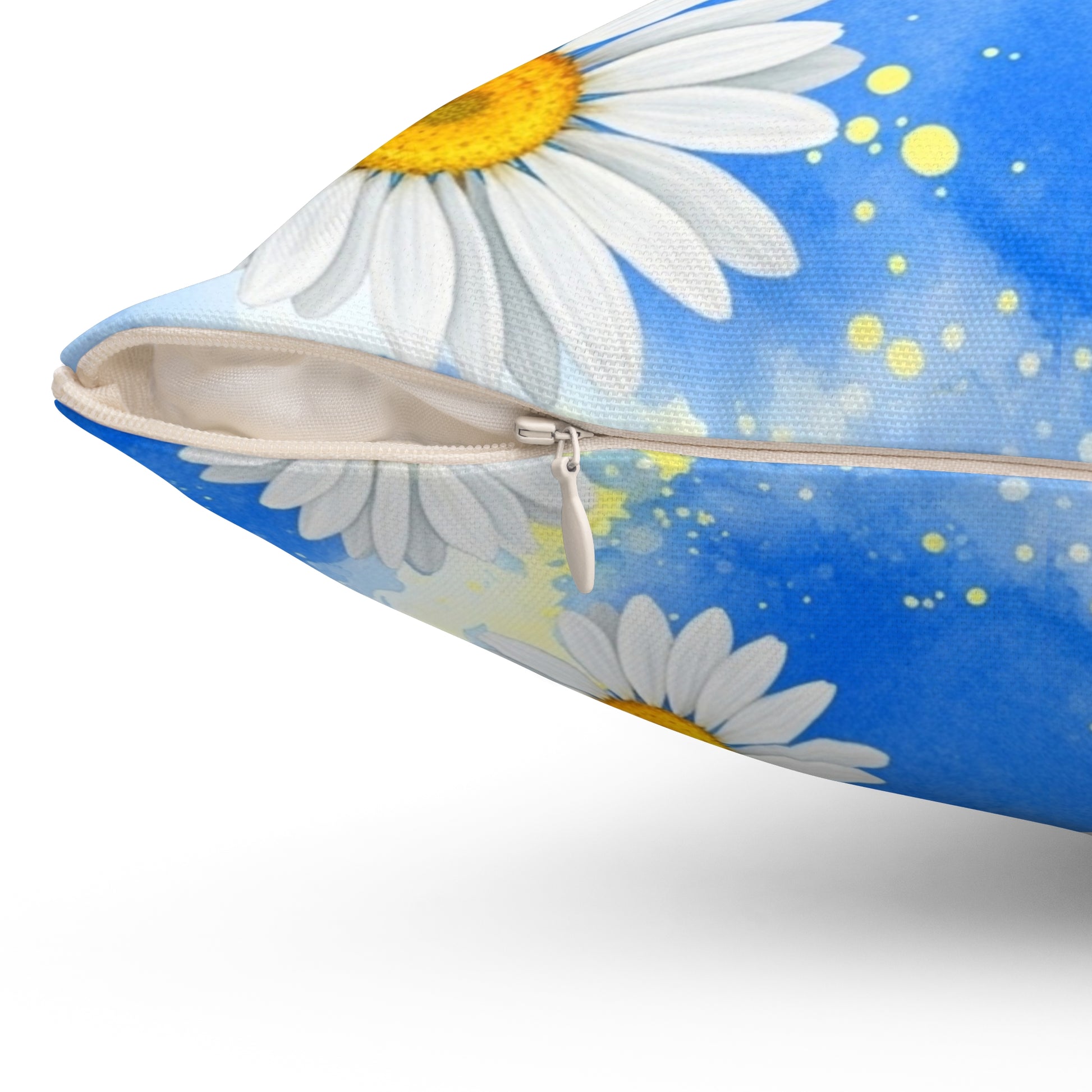 Daisies Spun Polyester Square Pillow, Artsulli - Art is Long, Life is Short, Home Decor, , , , , , , 