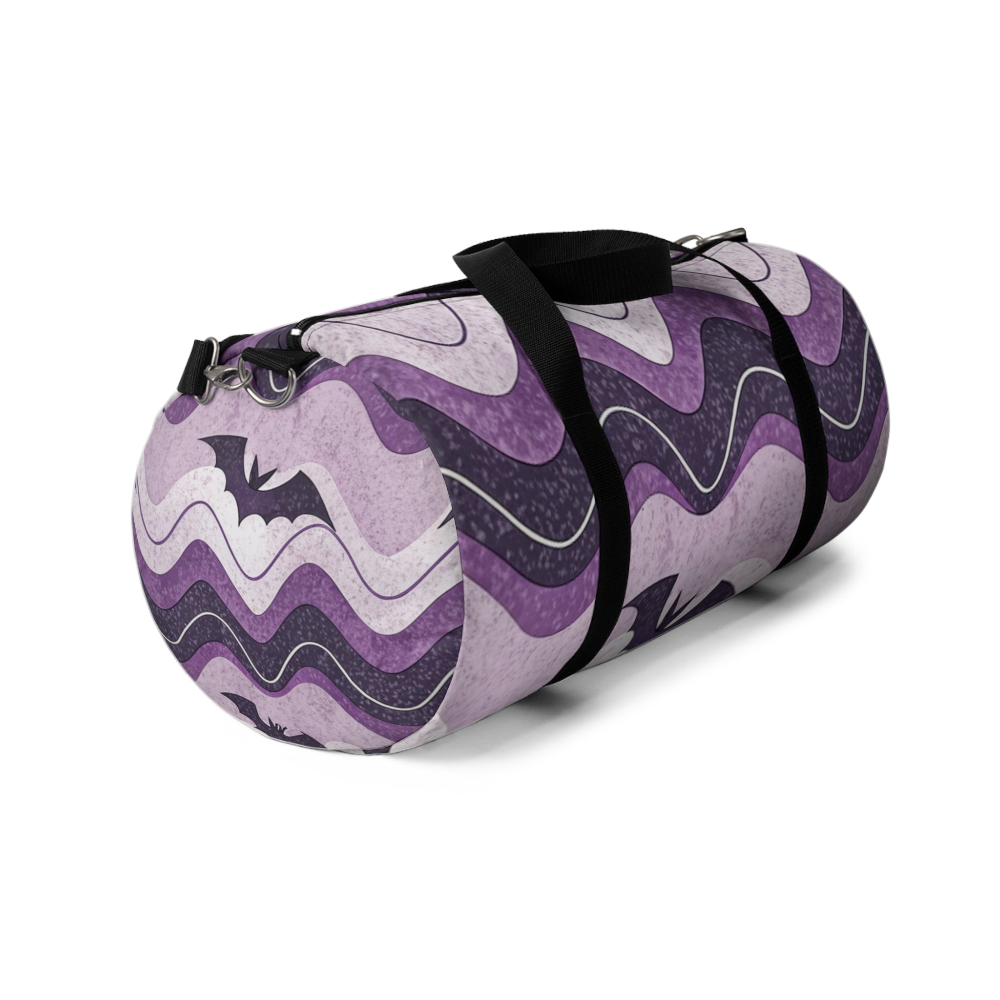 Bat Wave Purple Duffel Bag, Artsulli - Art is Long, Life is Short, Bags, , , , , , , 