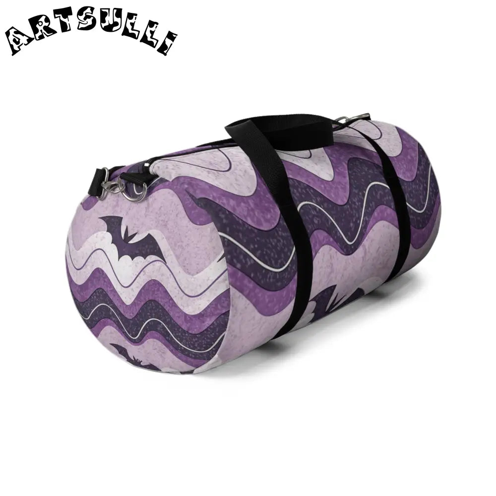 JAKKOUTTHEBXX Bat Wave Purple Duffel Bag JAKKOUTTHEBXX Artsulli