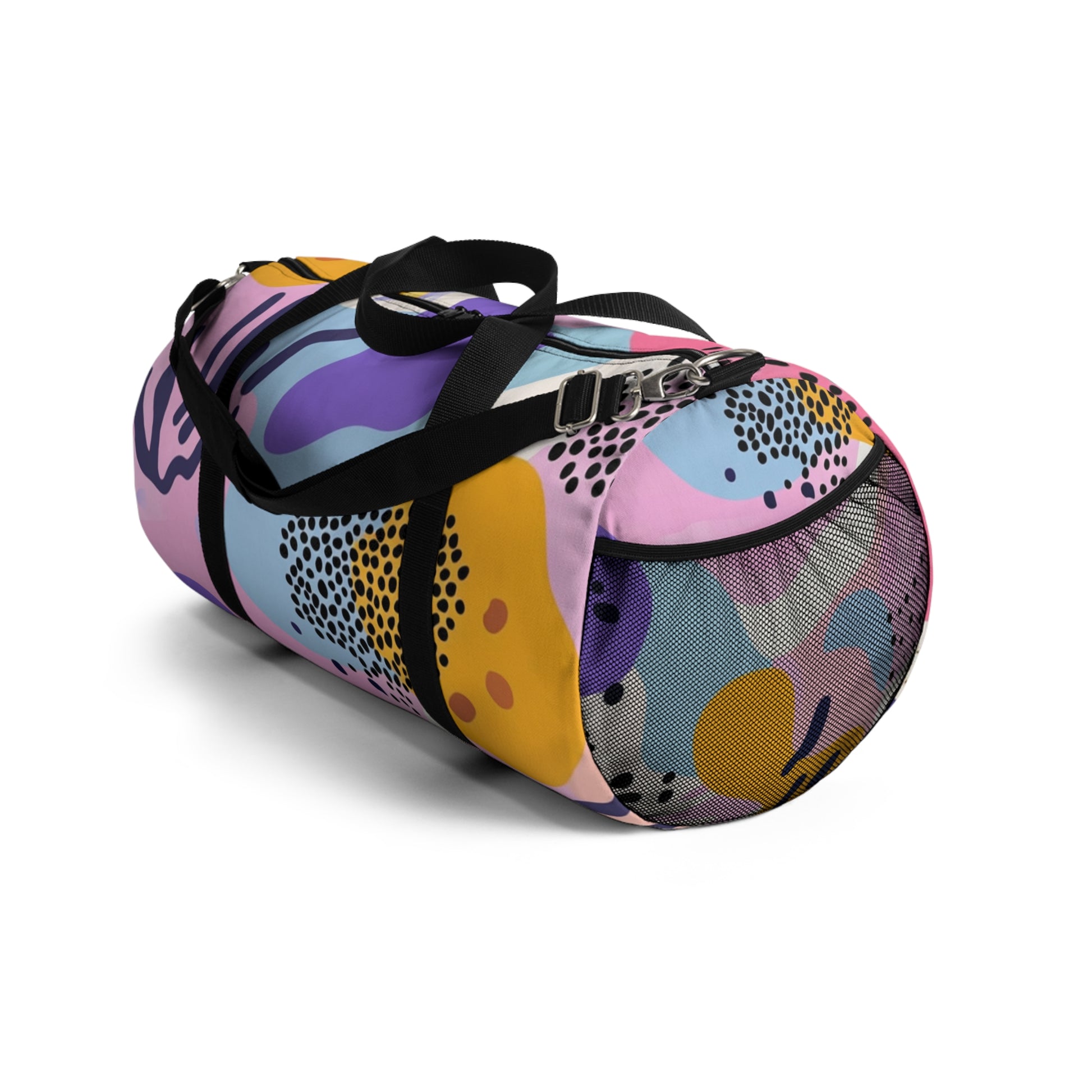 Colorful Abstract Dots and Shapes II Duffel Bag, Artsulli - Art is Long, Life is Short, Bags, , , , , , , 
