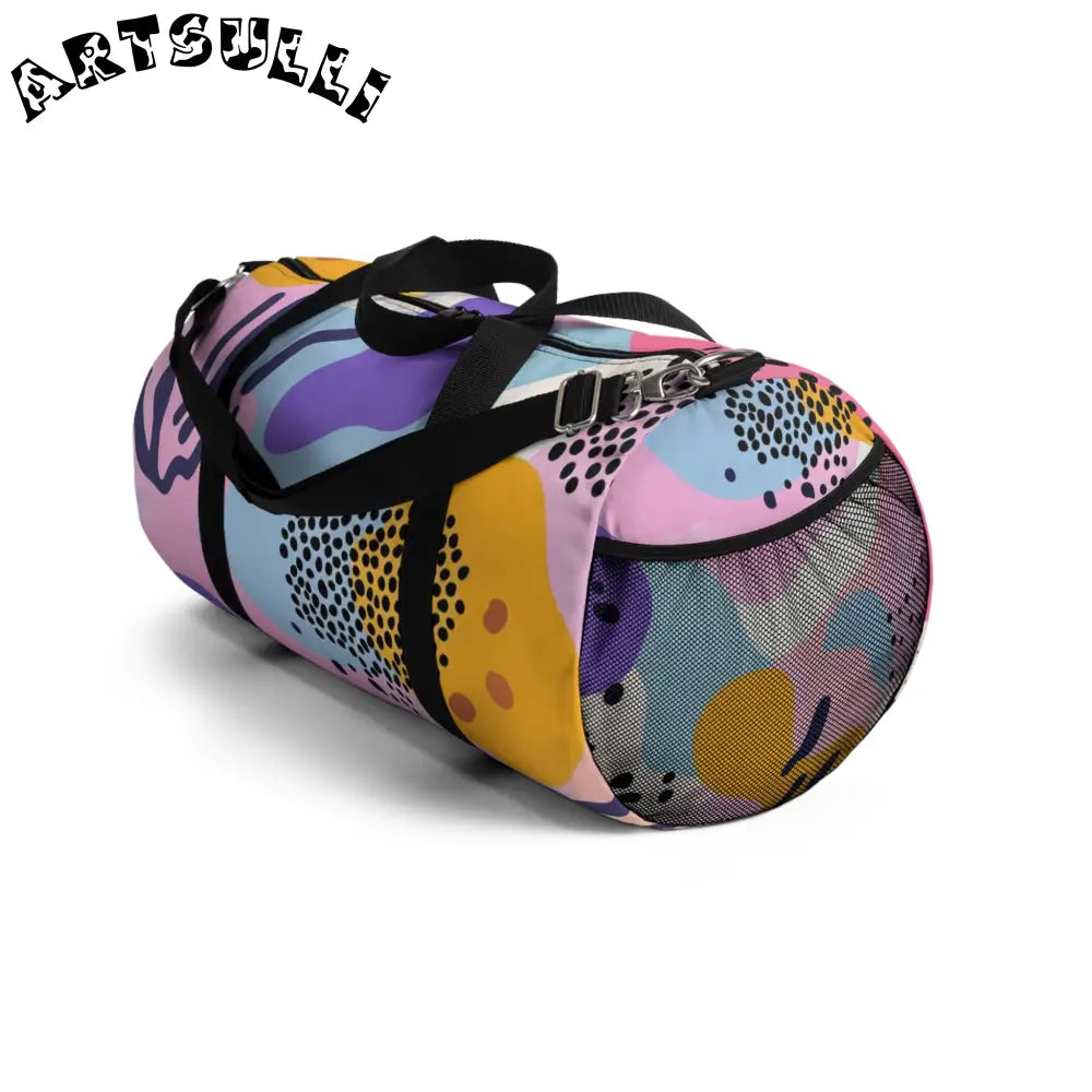JAKKOUTTHEBXX Colorful Abstract Dots and Shapes II Duffel Bag