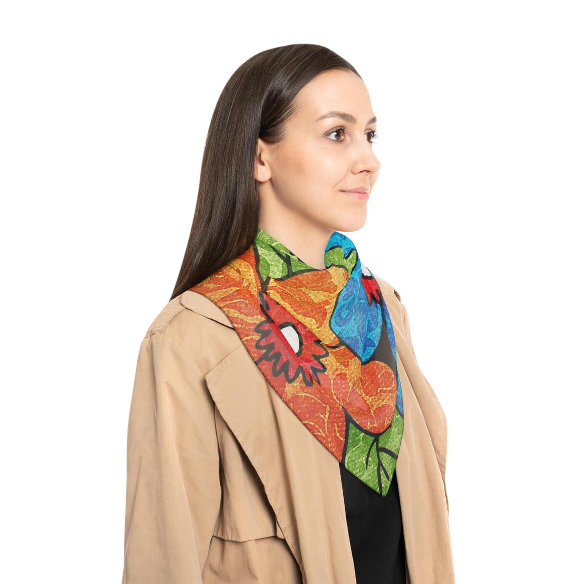 Groovy Black Floral Kl Poly Scarf, Artsulli - Art is Long, Life is Short, Accessories, , , , , , , 