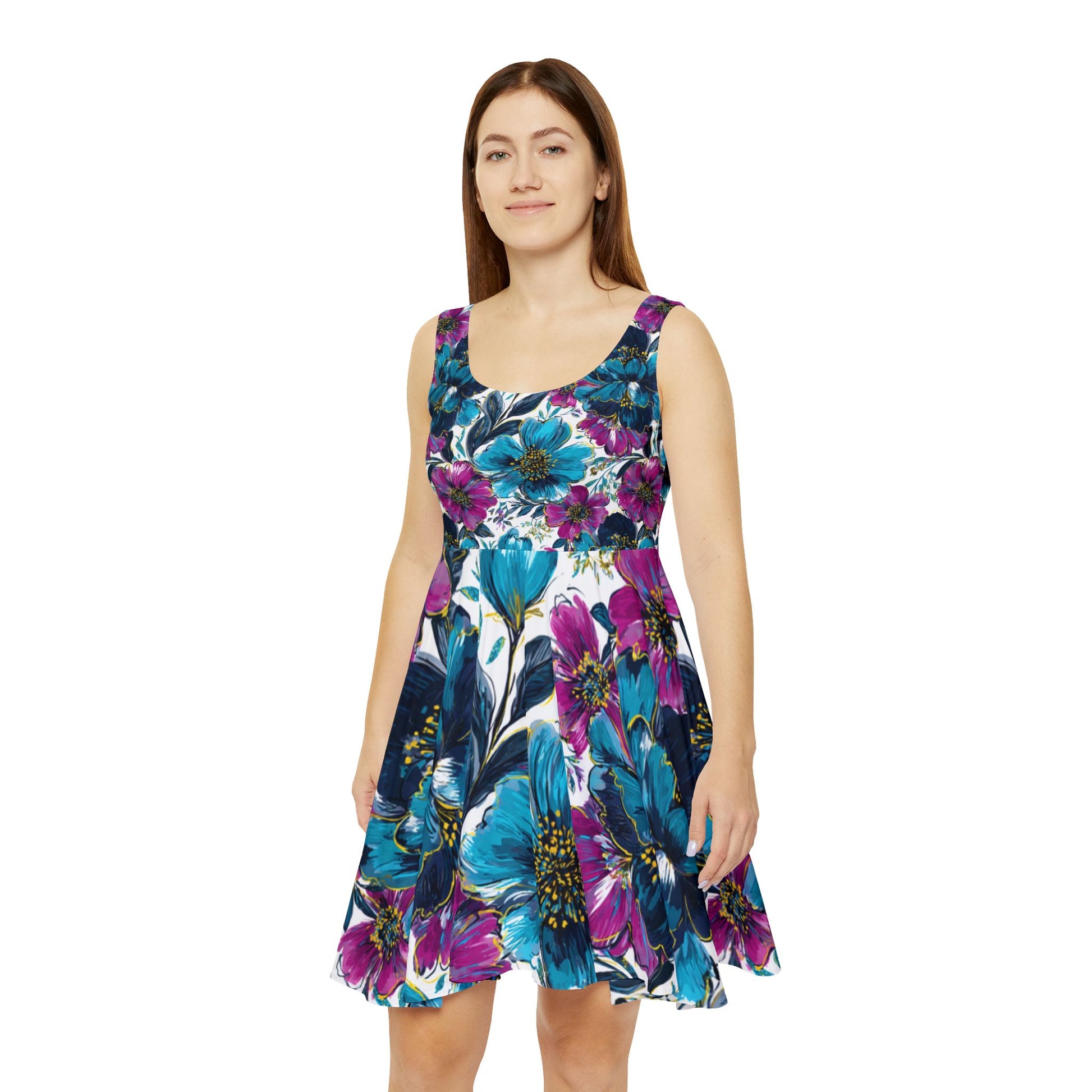Women's Skater Dress (AOP), Artsulli - Art is Long, Life is Short, All Over Prints, , , , , , , 
