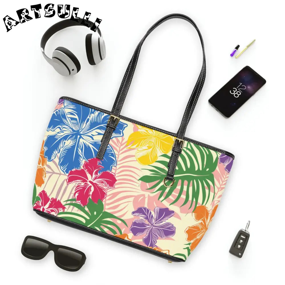 JAKKOUTTHEBXX Tropical Print PU Leather Shoulder Bag 2025