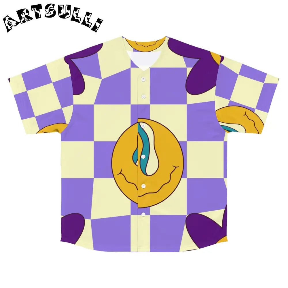 JAKKOUTTHEBXX Trippy Flower Power Motifs Men’s Baseball Jersey (AOP)