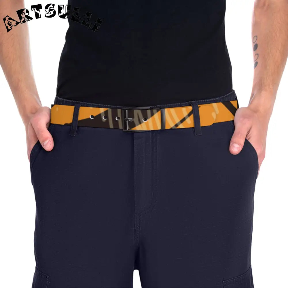 JAKKOUTTHEBXX Tiger Scratches Orange & Black Belt JAKKOUTTHEBXX