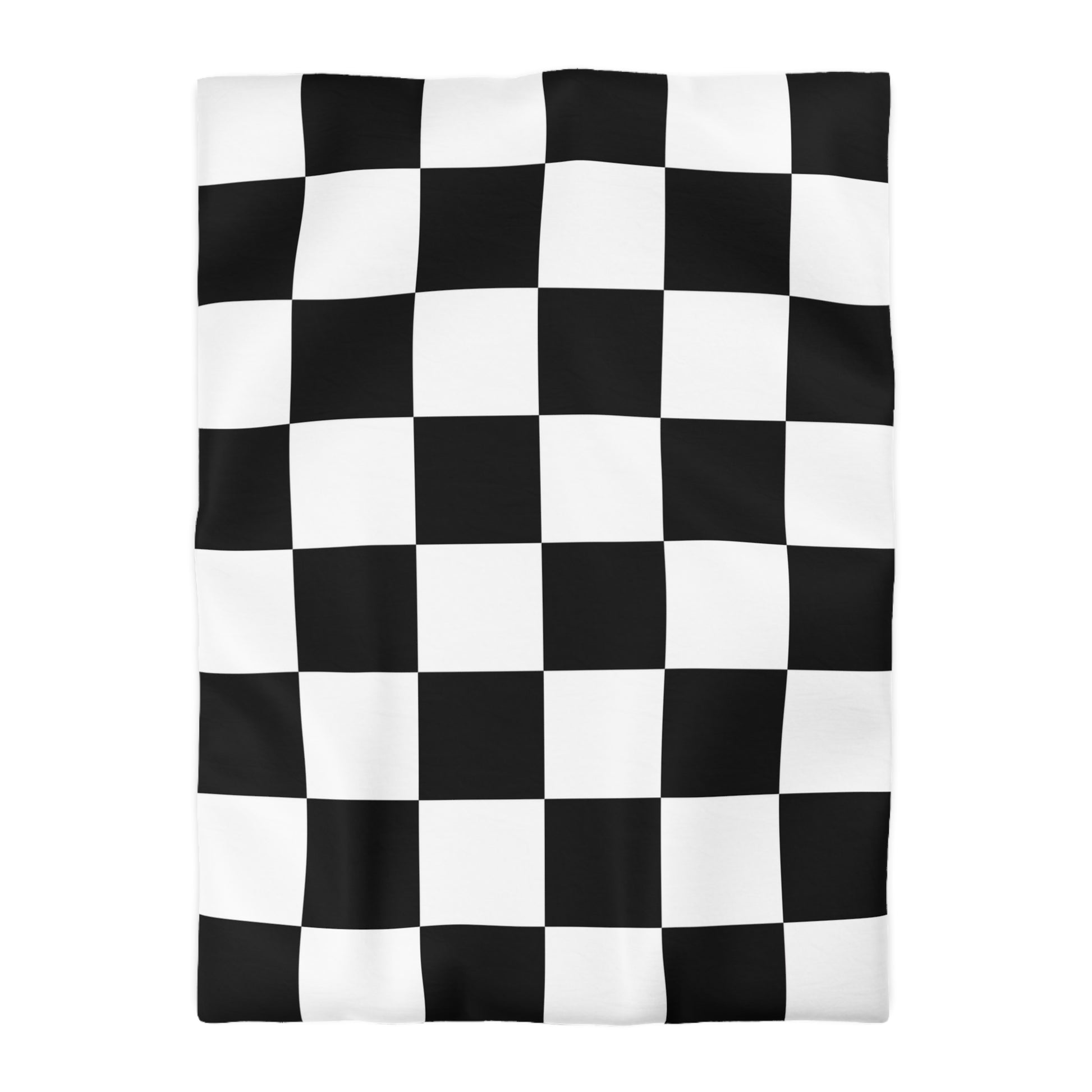 Checkerboard Black and White Microfiber Duvet Cover, Artsulli - Art is Long, Life is Short, Home Decor, Size, Twin XL, Color, Cream, , , 24422367235500