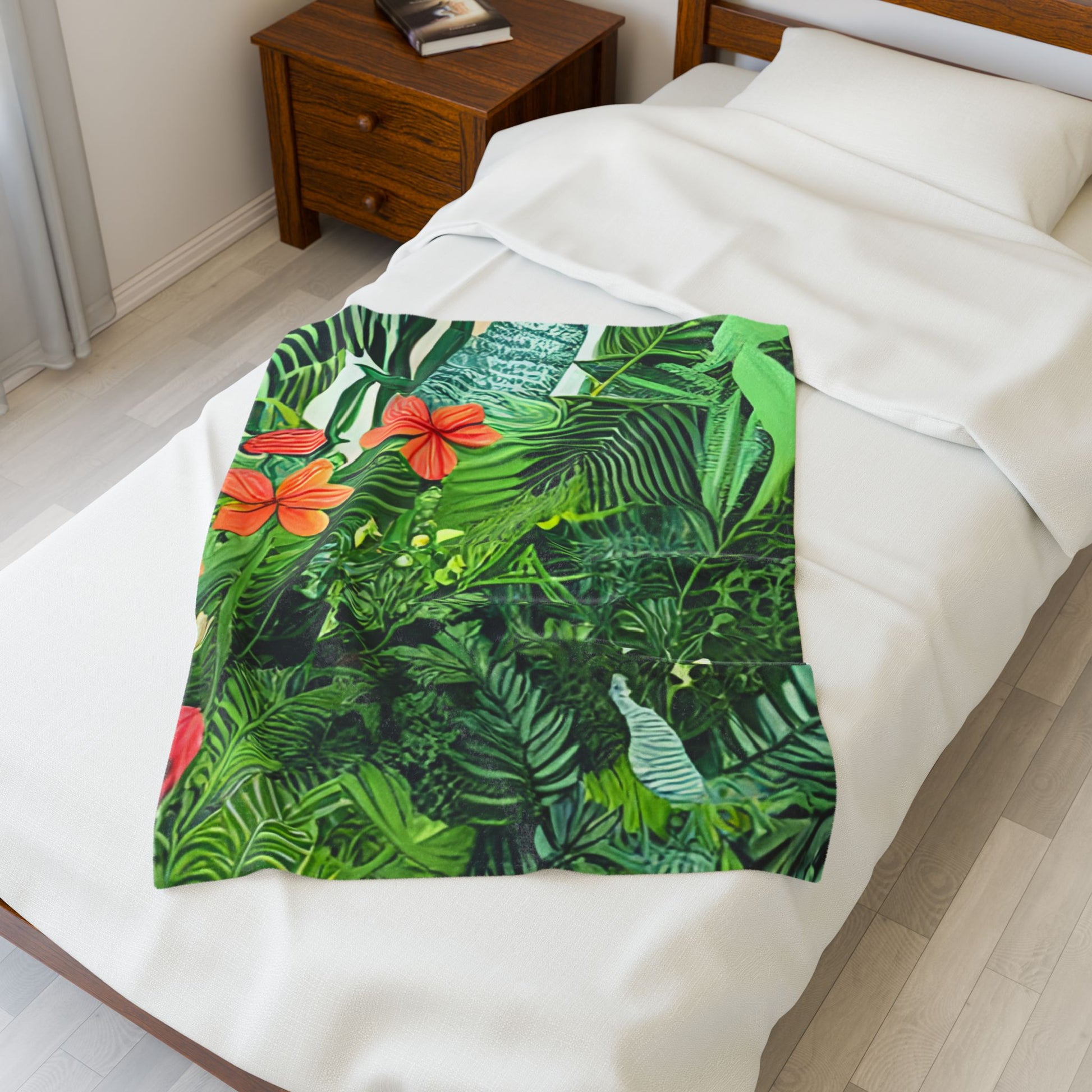 Jungle Zebra Art Velveteen Plush Blanket, Artsulli - Art is Long, Life is Short, All Over Prints, , , , , , , 