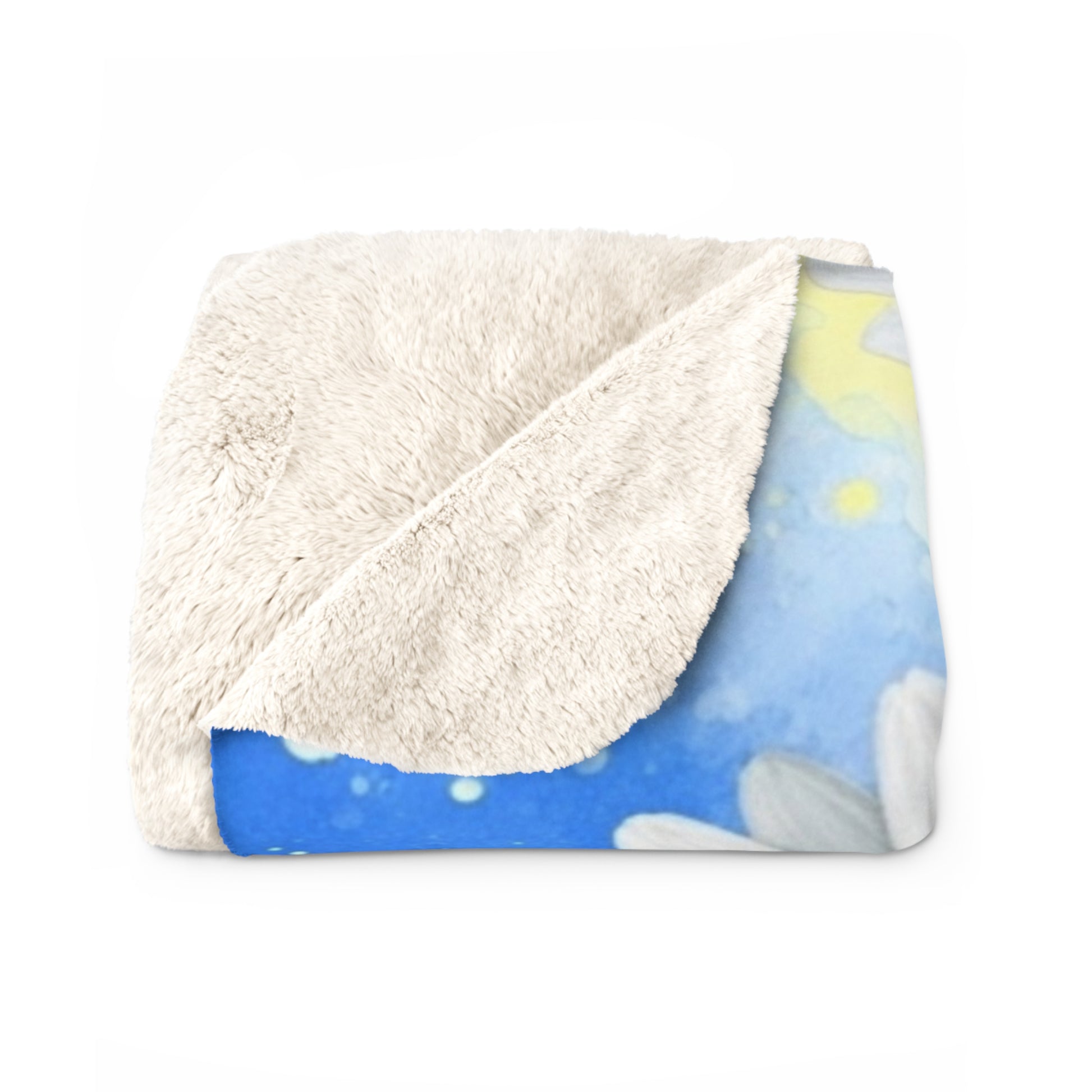 Daisies Sherpa Fleece Blanket, Artsulli - Art is Long, Life is Short, Home Decor, , , , , , , 