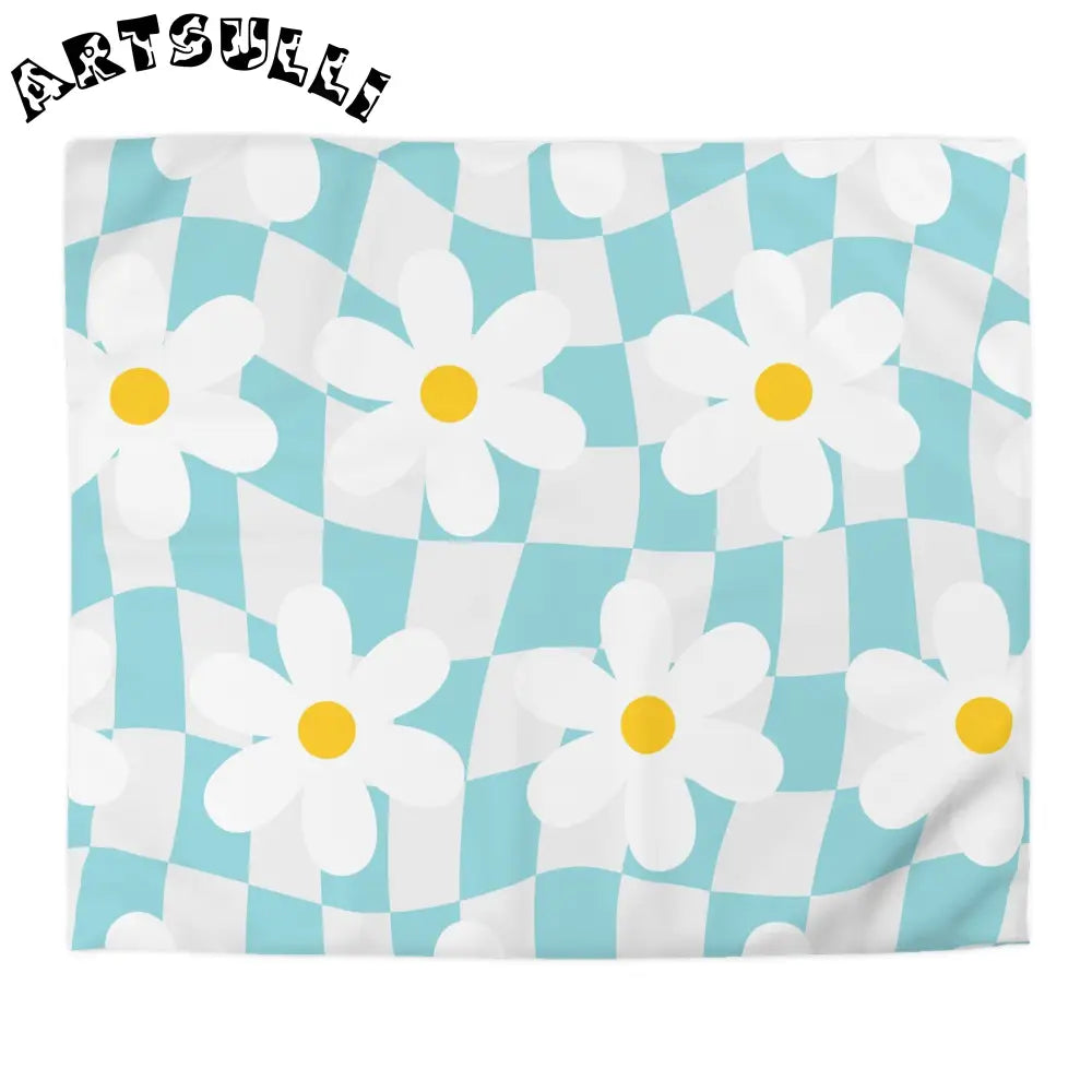 JAKKOUTTHEBXX Trippy Check Garden Microfiber Duvet Cover