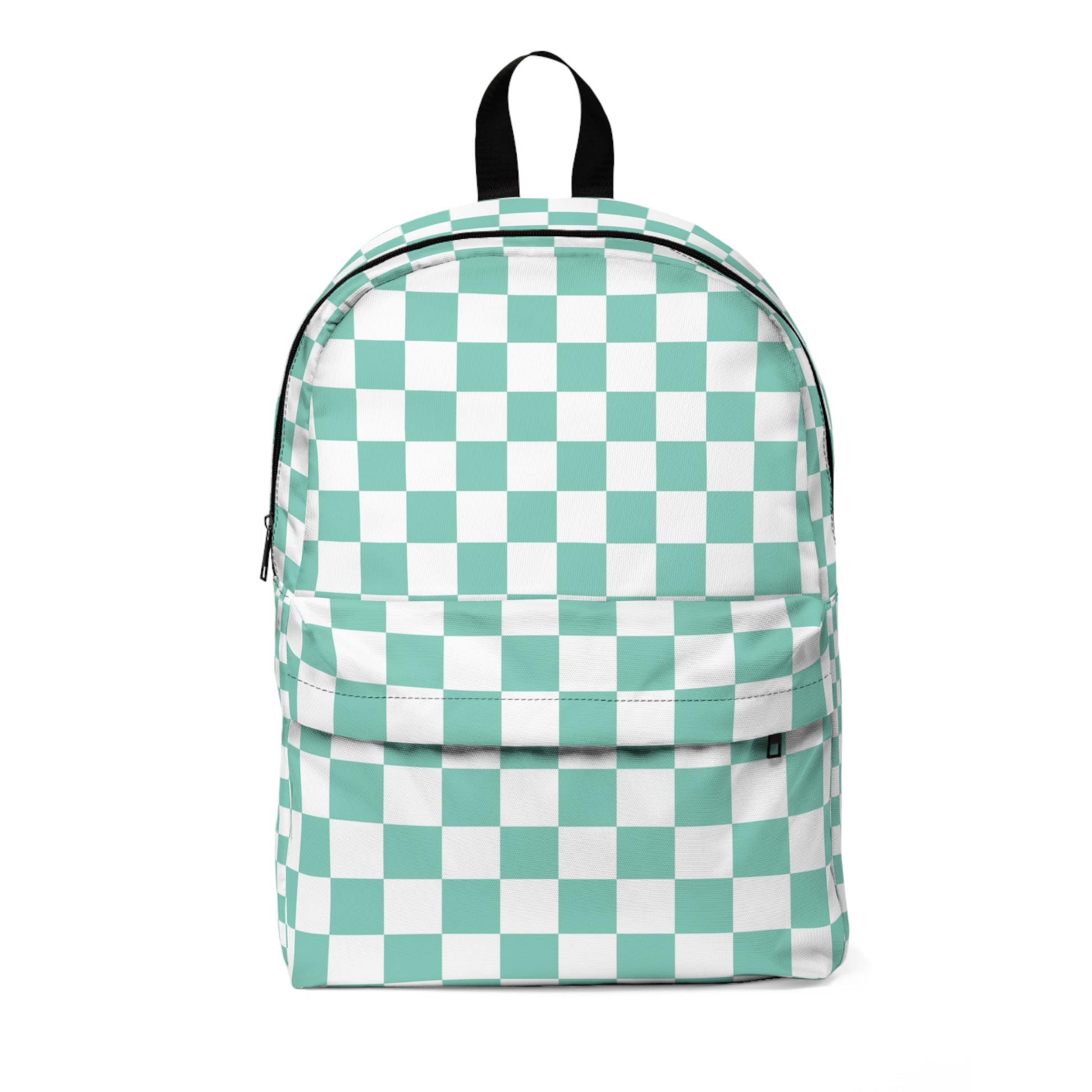 Checkerboard Light Green Unisex Classic Backpack, Artsulli - Art is Long, Life is Short, Bags, Size, One size, , , , , 27211452375195467327