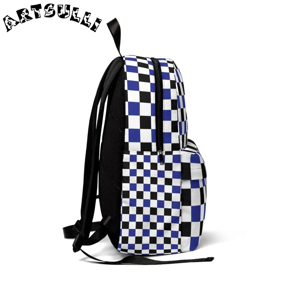 JAKKOUTTHEBXX Checkerboard Blue White and Black Unisex Classic