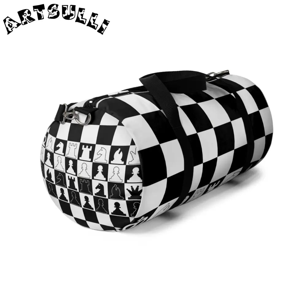 JAKKOUTTHEBXX Checkered Chess Piece Duffel Bag 2025
