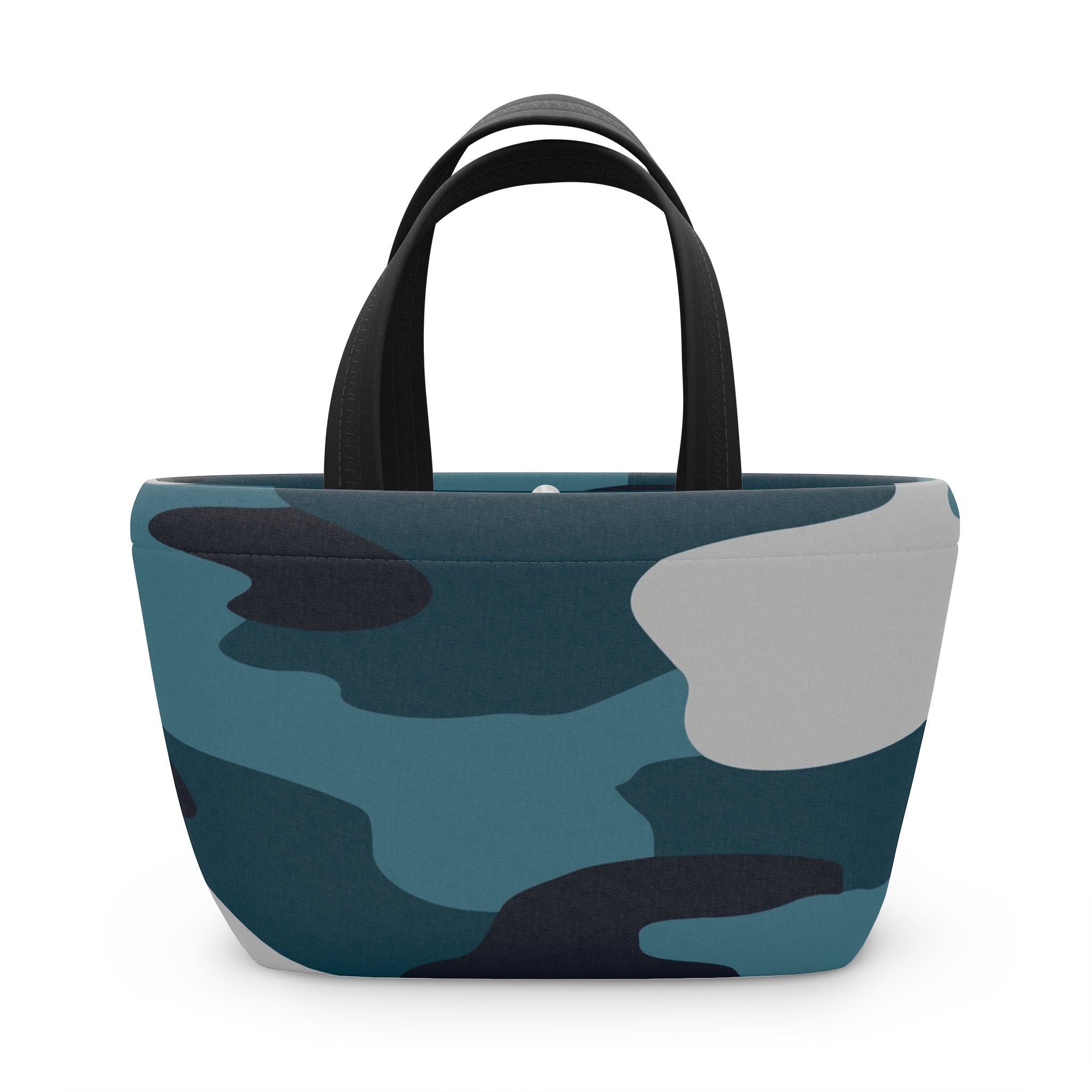 Blue Camouflage Lunch Bag, Artsulli - Art is Long, Life is Short, Bags, Size, 9.3" x 7.7" x 4.7", Color, Black, , , 10774979815146