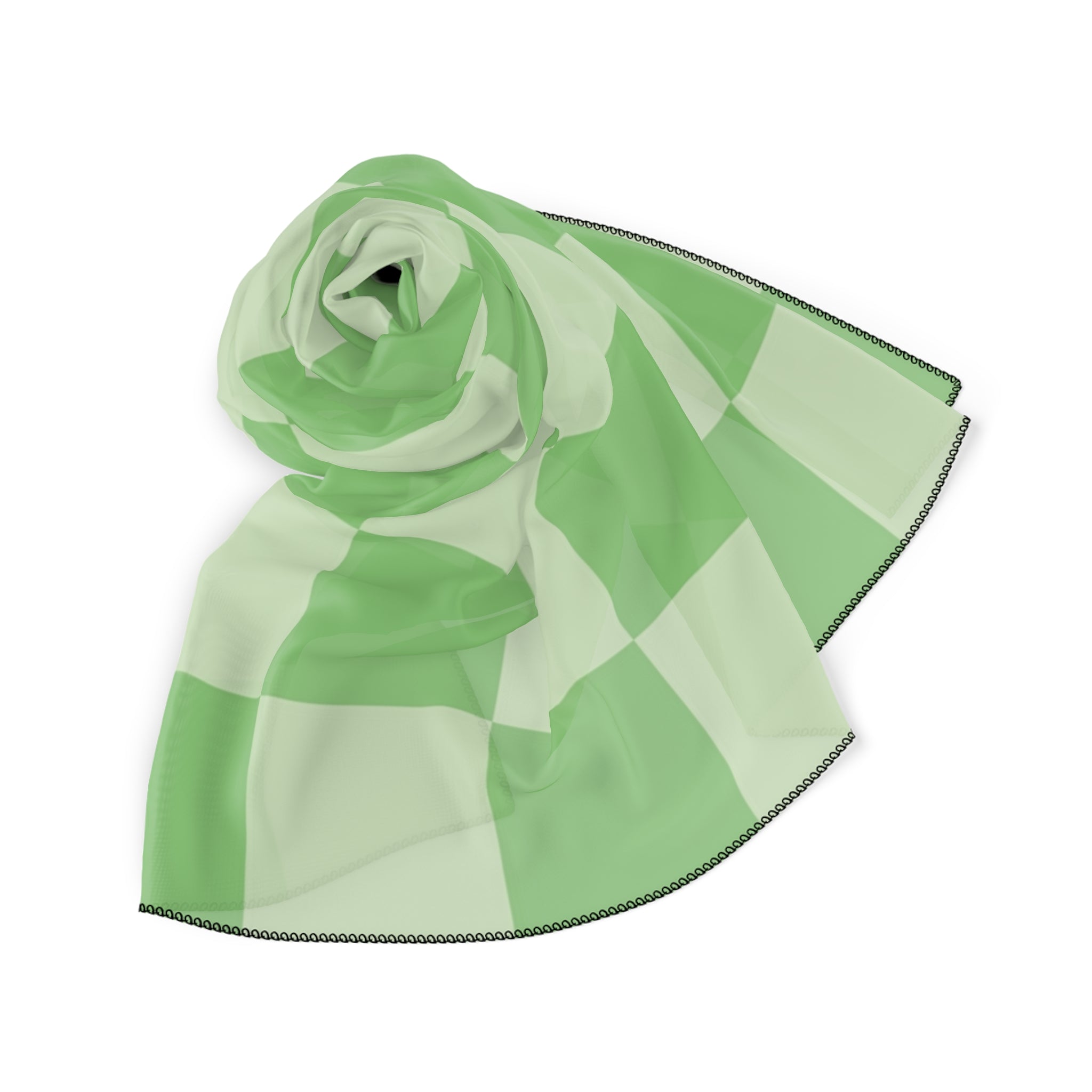 Checkerboard Green Poly Scarf, Artsulli - Art is Long, Life is Short, Accessories, , , , , , , 