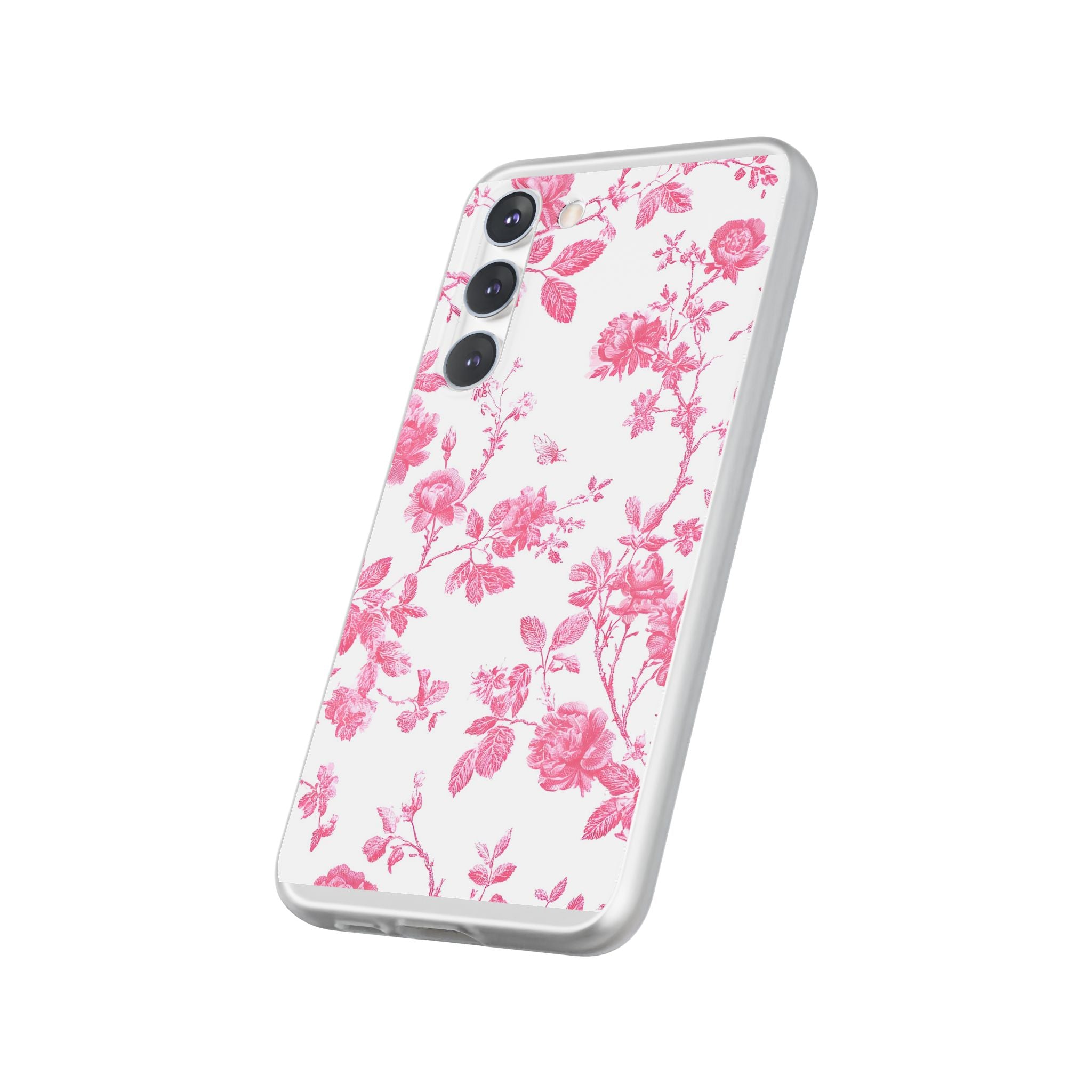 Pink and White Floral iPhone Case