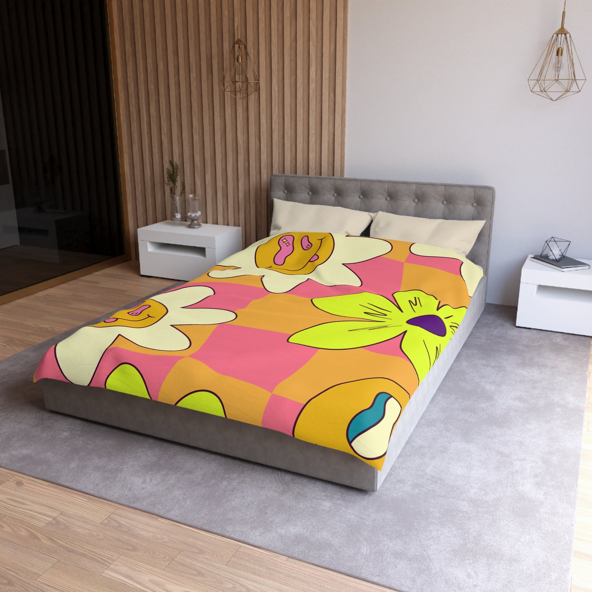 Trippy Sour Face Rave Microfiber Duvet Cover, Artsulli - Art is Long, Life is Short, Home Decor, , , , , , , 