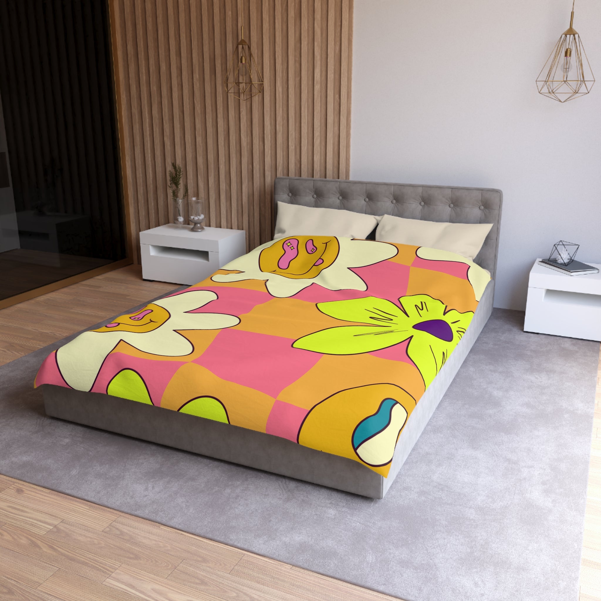 Trippy Sour Face Rave Microfiber Duvet Cover, Artsulli - Art is Long, Life is Short, Home Decor, , , , , , , 