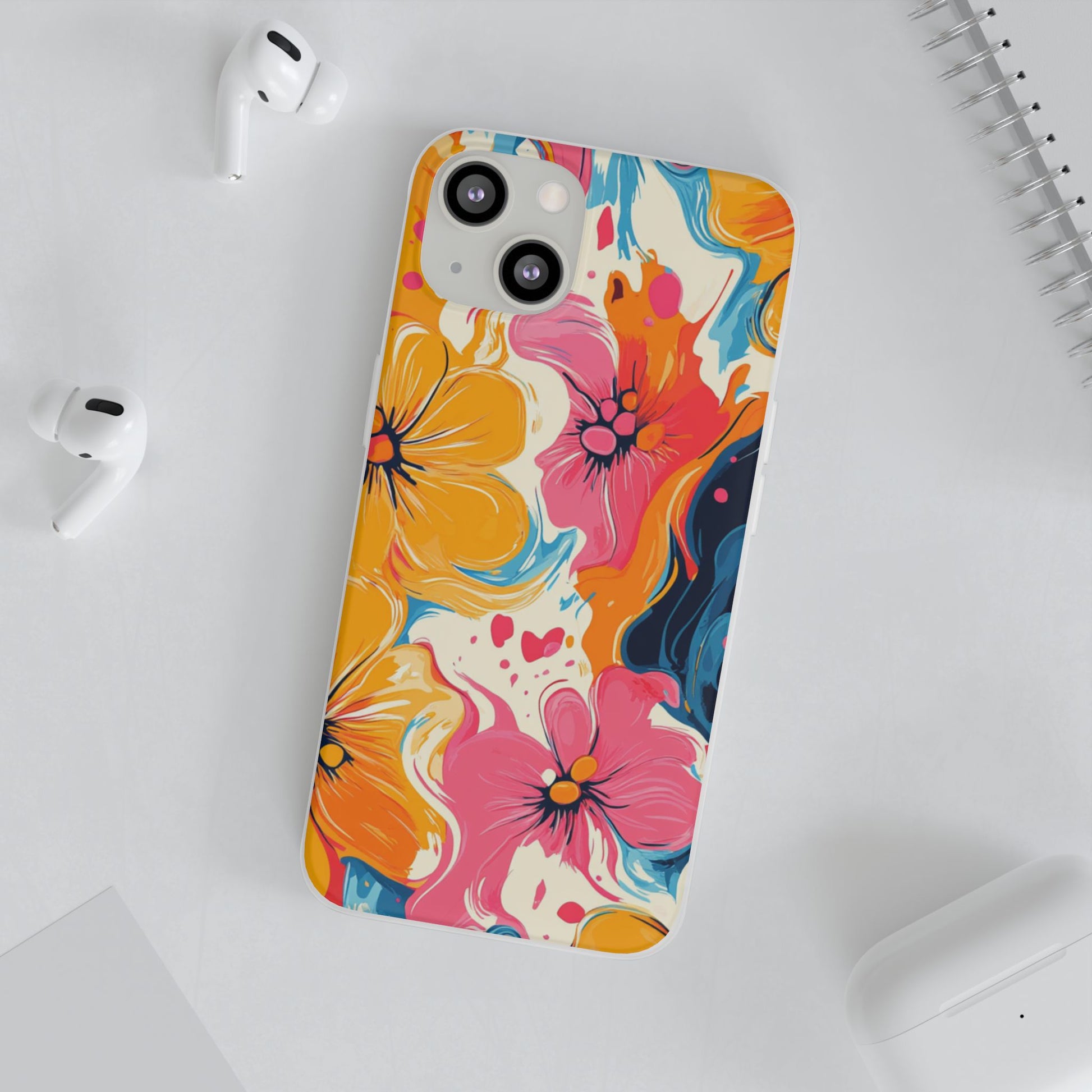 Vibrant Abstract Floral Flexi Case, Artsulli - Art is Long, Life is Short, Phone Case, , , , , , , 