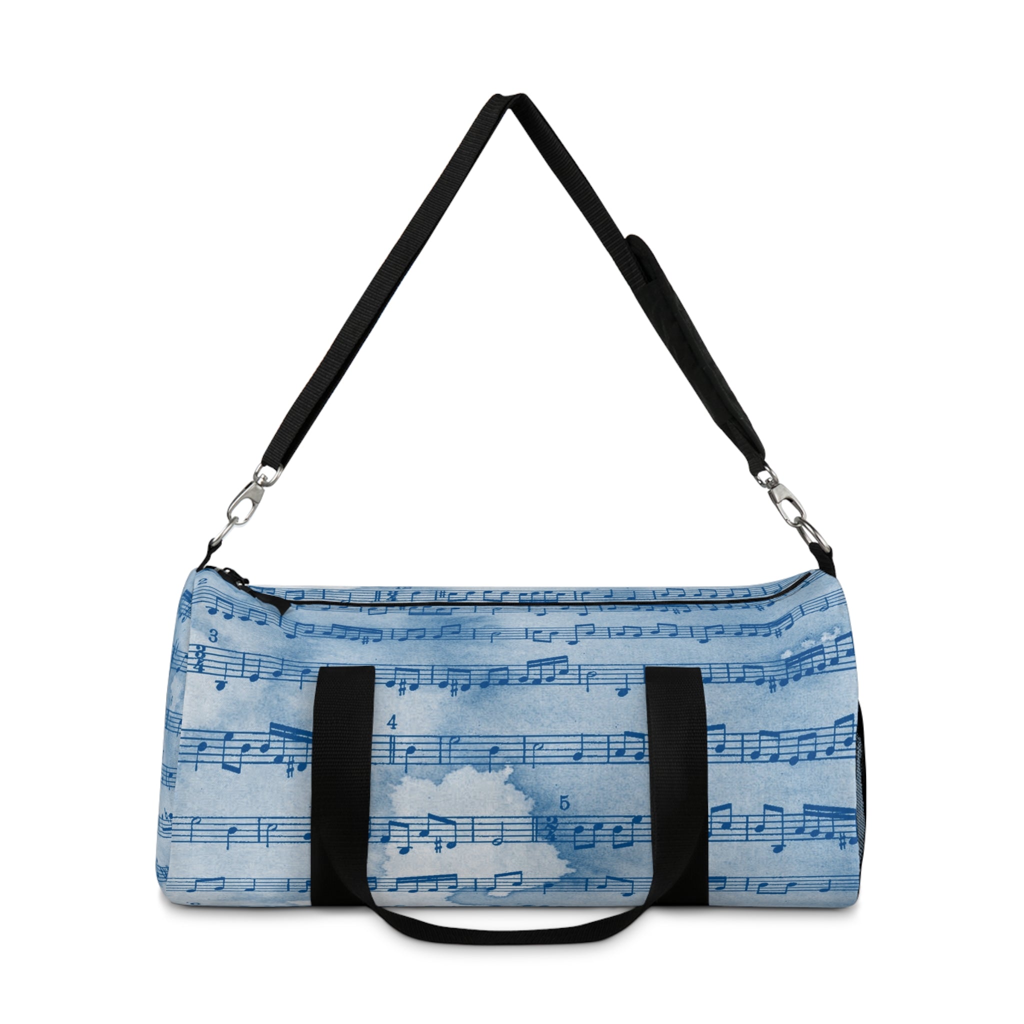 Drip Spill Type Beat Sheet Music II Blue Duffel Bag, Artsulli - Art is Long, Life is Short, Bags, , , , , , , 