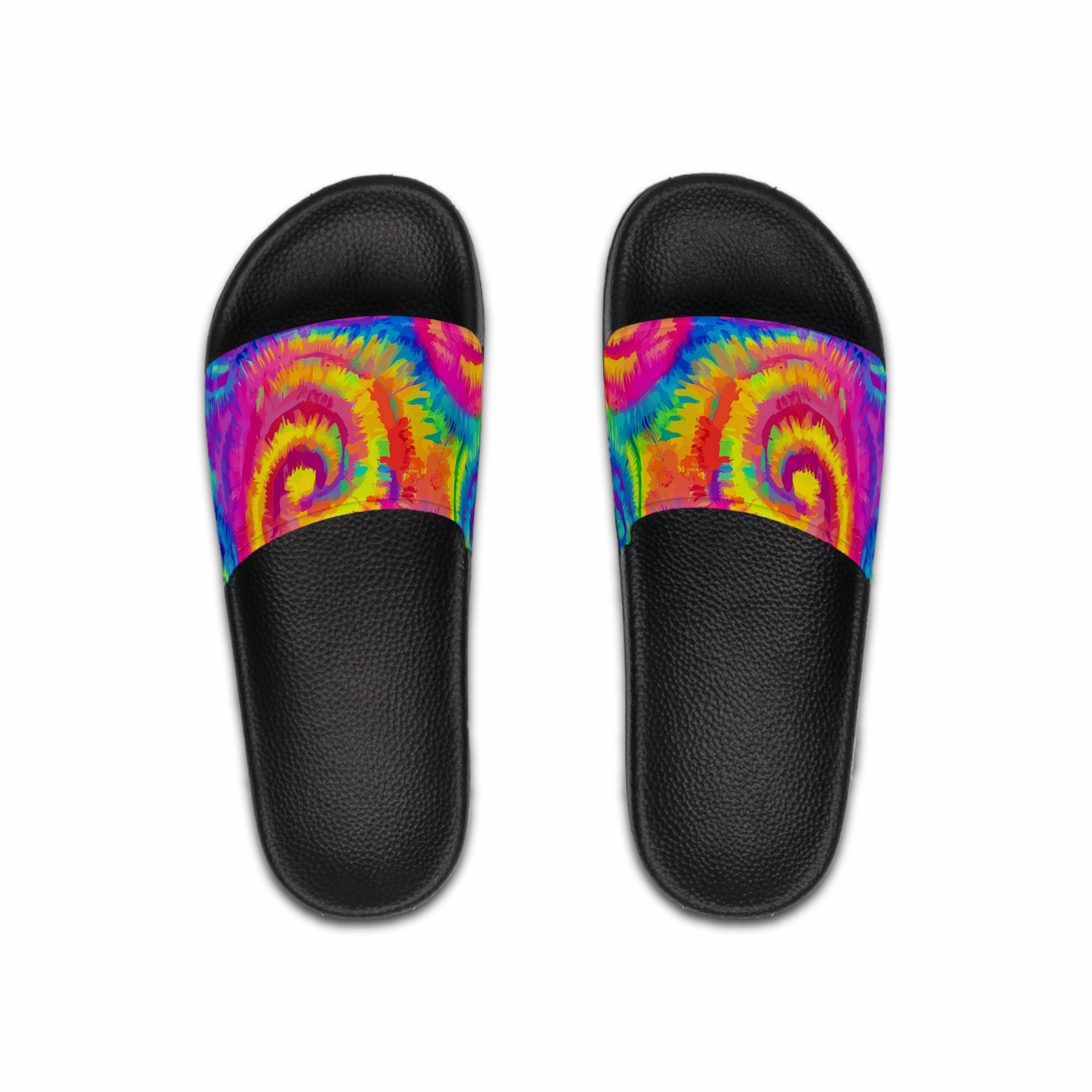 Arcane Tie Dye Men's Slide Sandals, Artsulli - Art is Long, Life is Short, Shoes, Color, Black sole, Size, US 6, , , 23417530968470