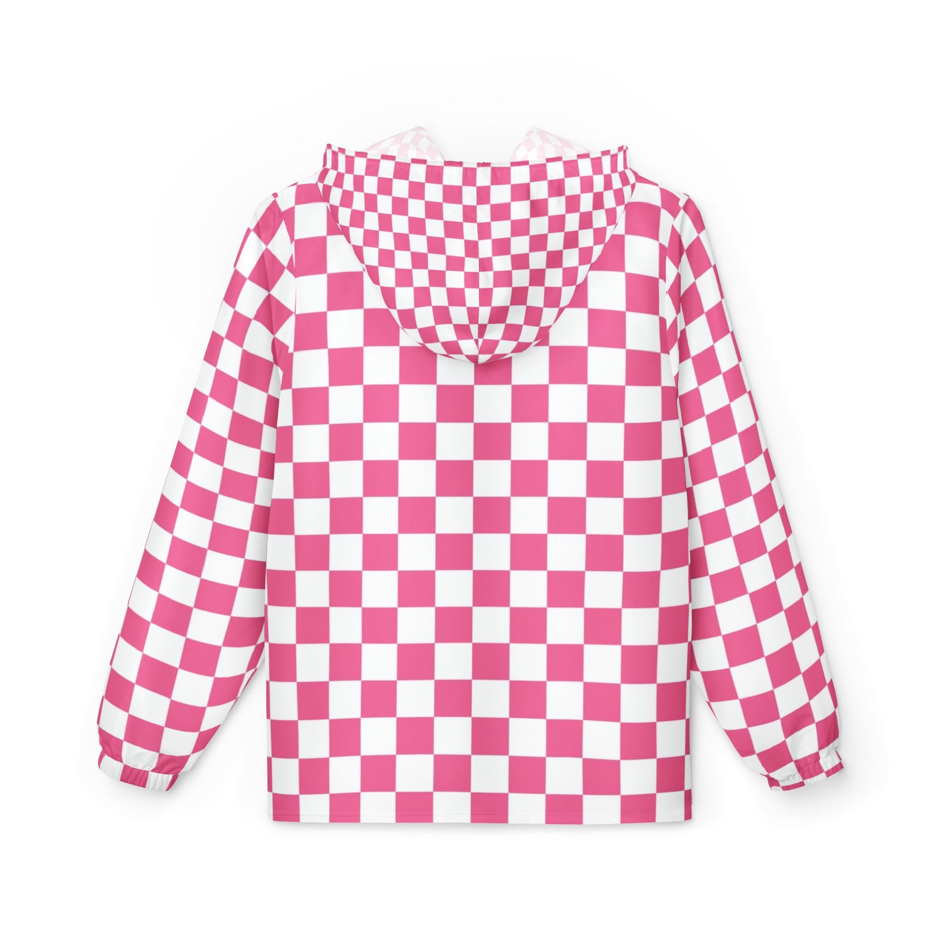 Yuyushiki Pink Check Windbreaker Jacket (AOP), Artsulli - Art is Long, Life is Short, Outerwear, , , , , , , 