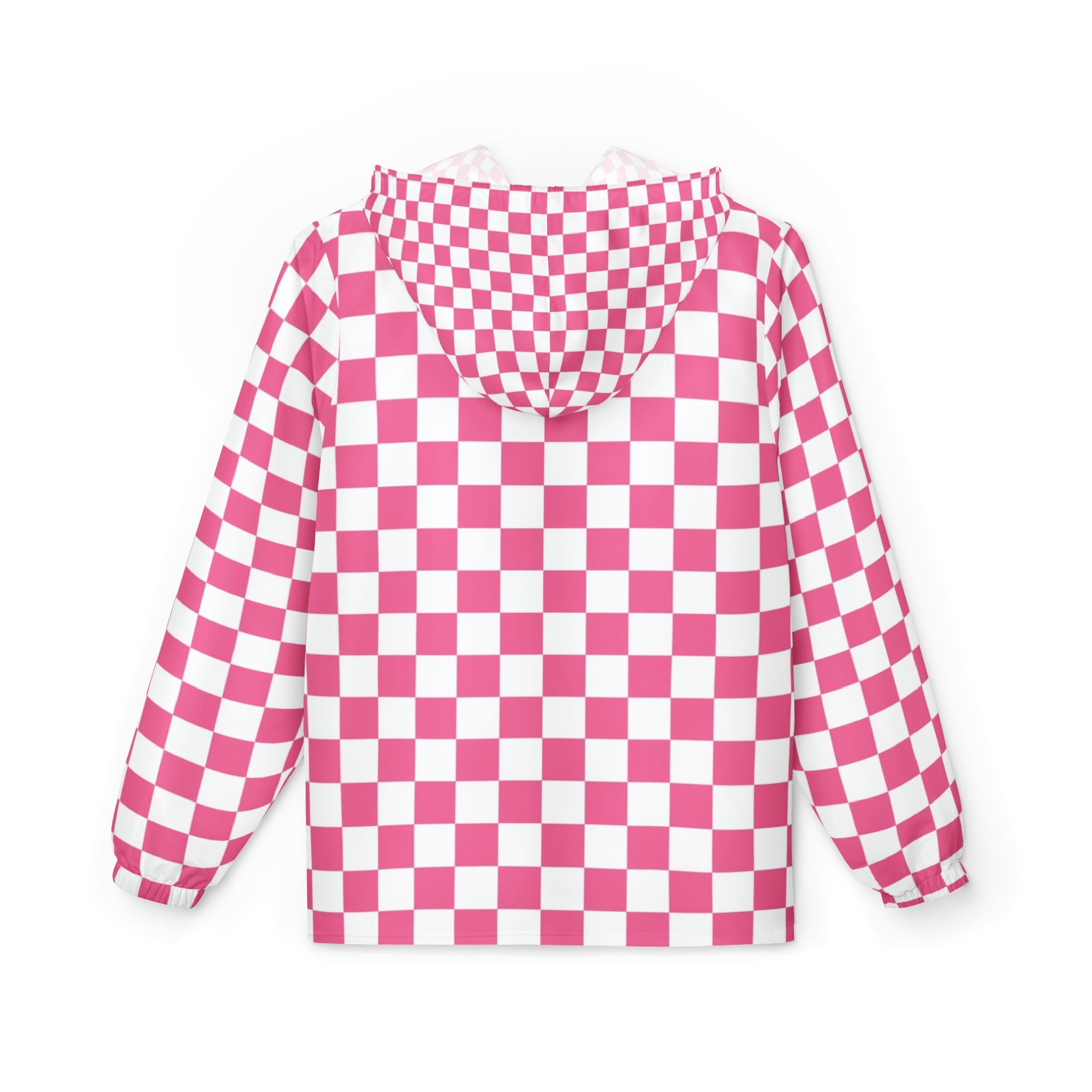 Yuyushiki Pink Check Windbreaker Jacket (AOP), Artsulli - Art is Long, Life is Short, Outerwear, , , , , , , 