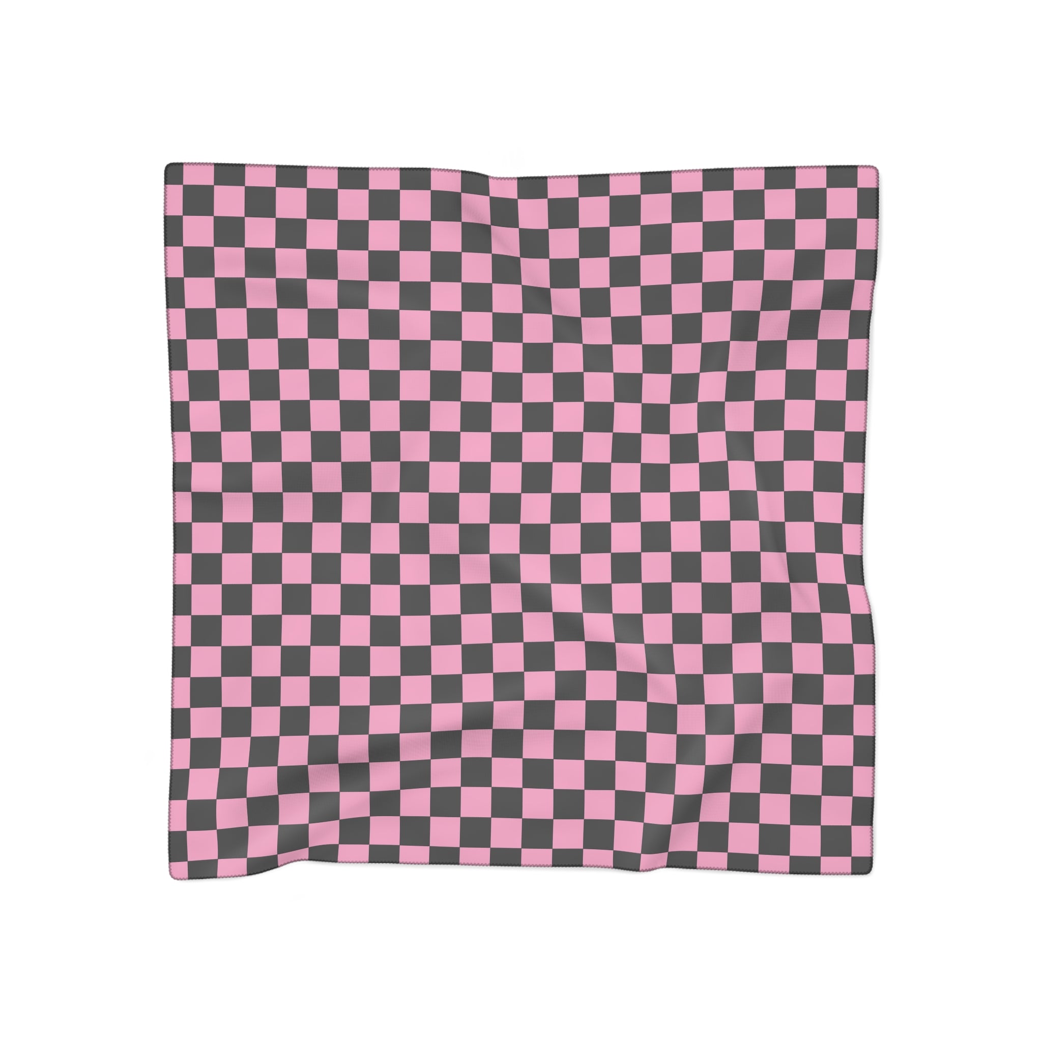 Checkerboard II Black and Pink Poly Scarf, Artsulli - Art is Long, Life is Short, Accessories, Color, Poly chiffon, Size, 25" × 25", , , 24643134983544792539