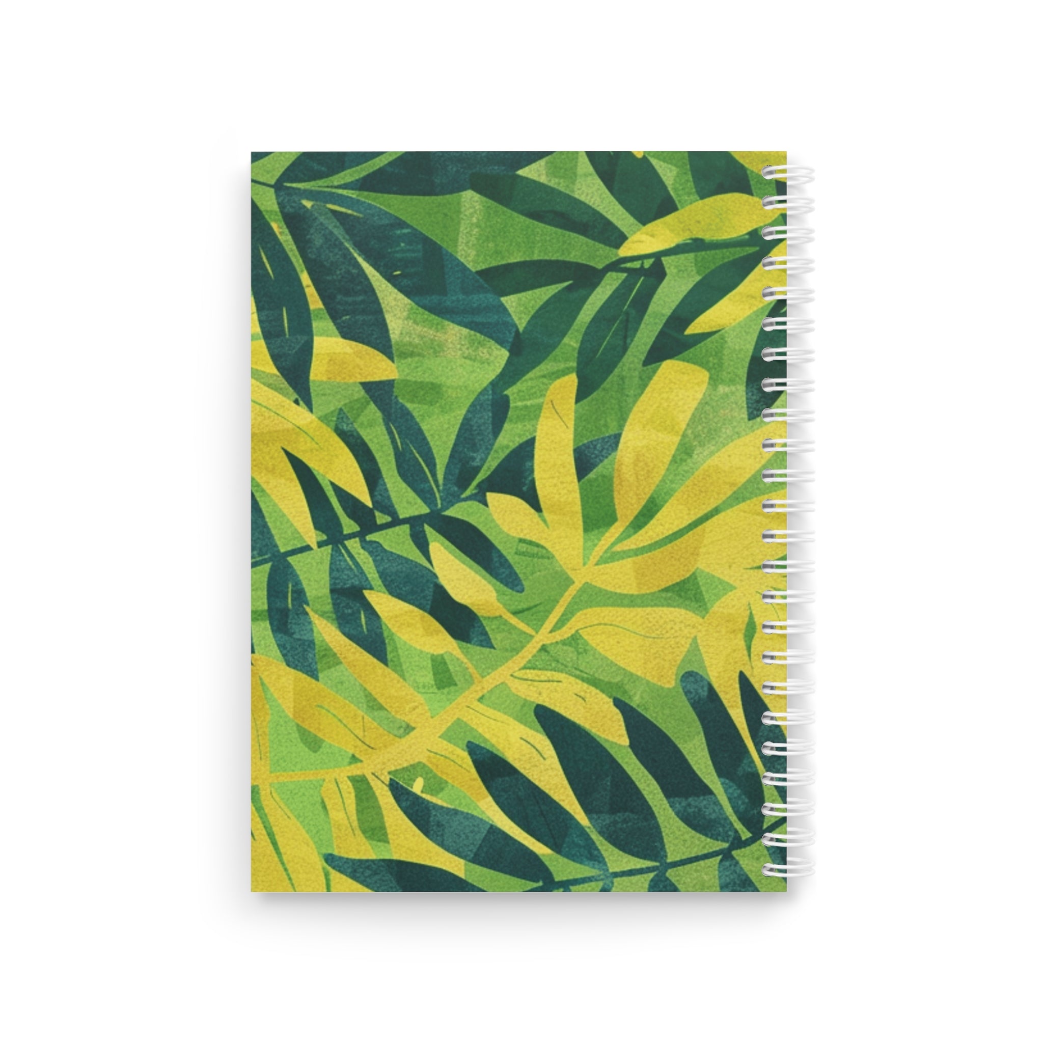 Green Leaf x Yellow Leaf x Tropical x Jungle Spiral Notebook, Artsulli - Art is Long, Life is Short, Paper products, , , , , , , 