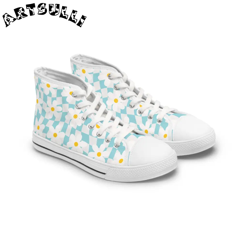 JAKKOUTTHEBXX Trippy Check Garden Women’s High Top Sneakers
