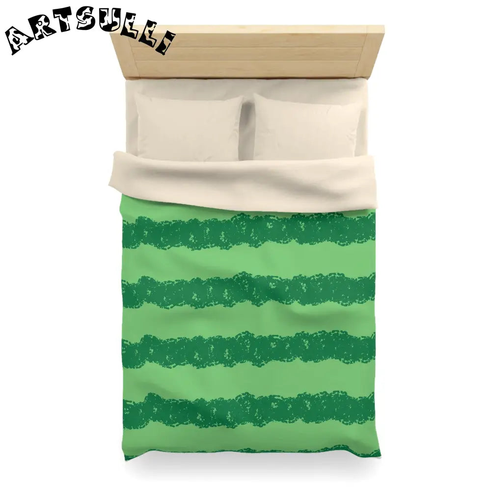 JAKKOUTTHEBXX Watermelon Green Microfiber Duvet Cover JAKKOUTTHEBXX