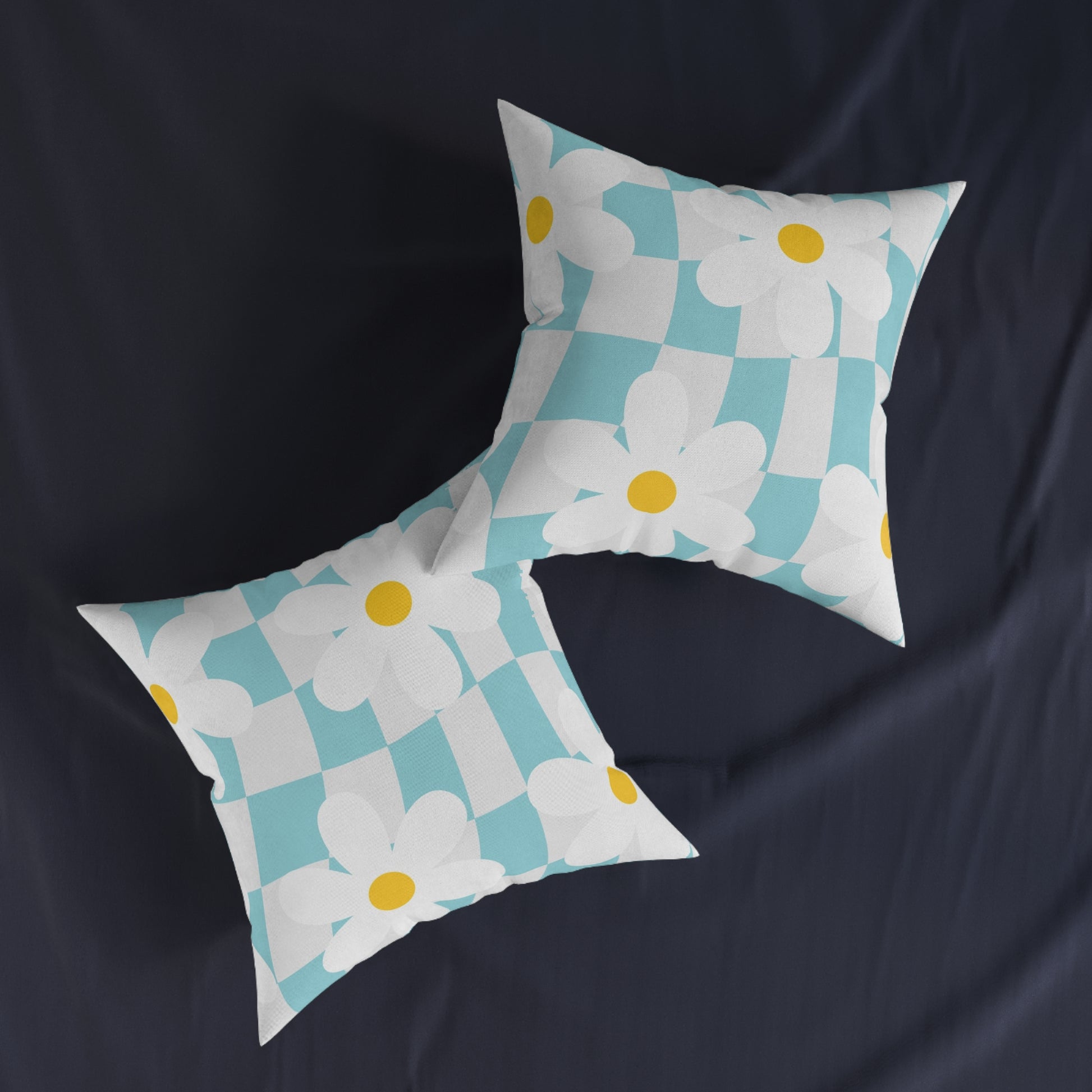 Trippy Check Garden Square Pillow, Artsulli - Art is Long, Life is Short, Home Decor, , , , , , , 