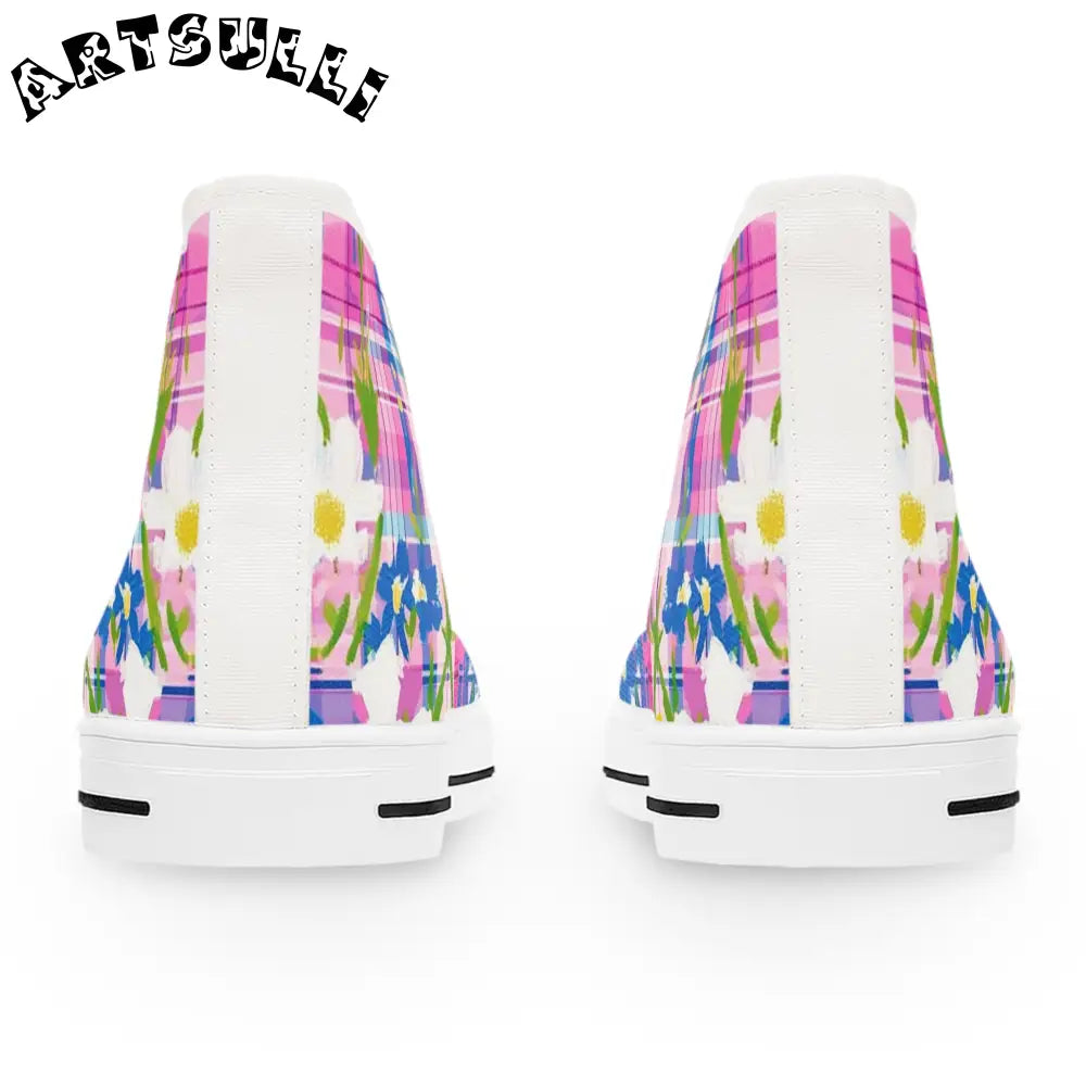 JAKKOUTTHEBXX Plaid Garden III Pink and Purple Women’s High Top