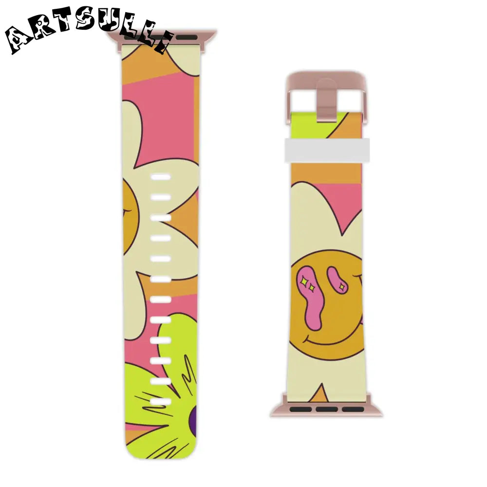 JAKKOUTTHEBXX Trippy Sour Face Rave Watch Band for Apple Watch